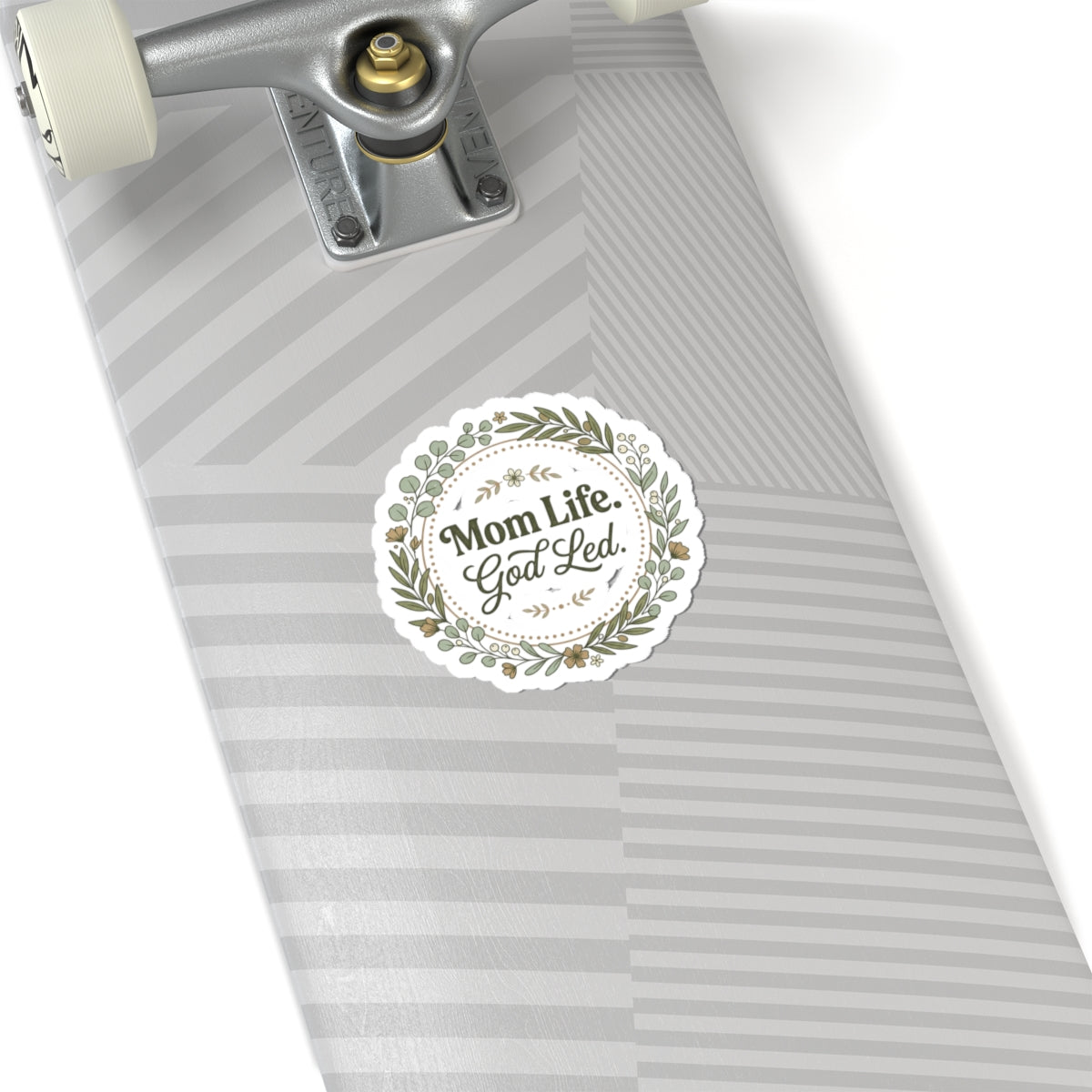 Mom Life God Led Sticker | Mother’s Day Minimal Typographic, Faith Mom