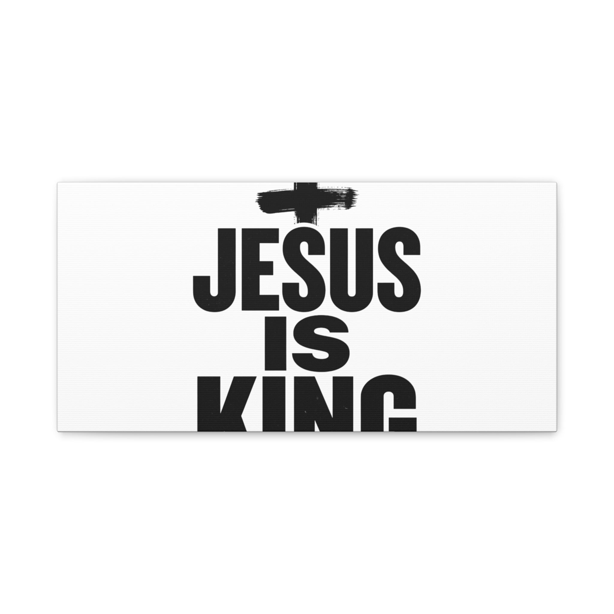 Jesus Is King Canvas | Christian Easter Wall Art, Faith Resurrection Decor