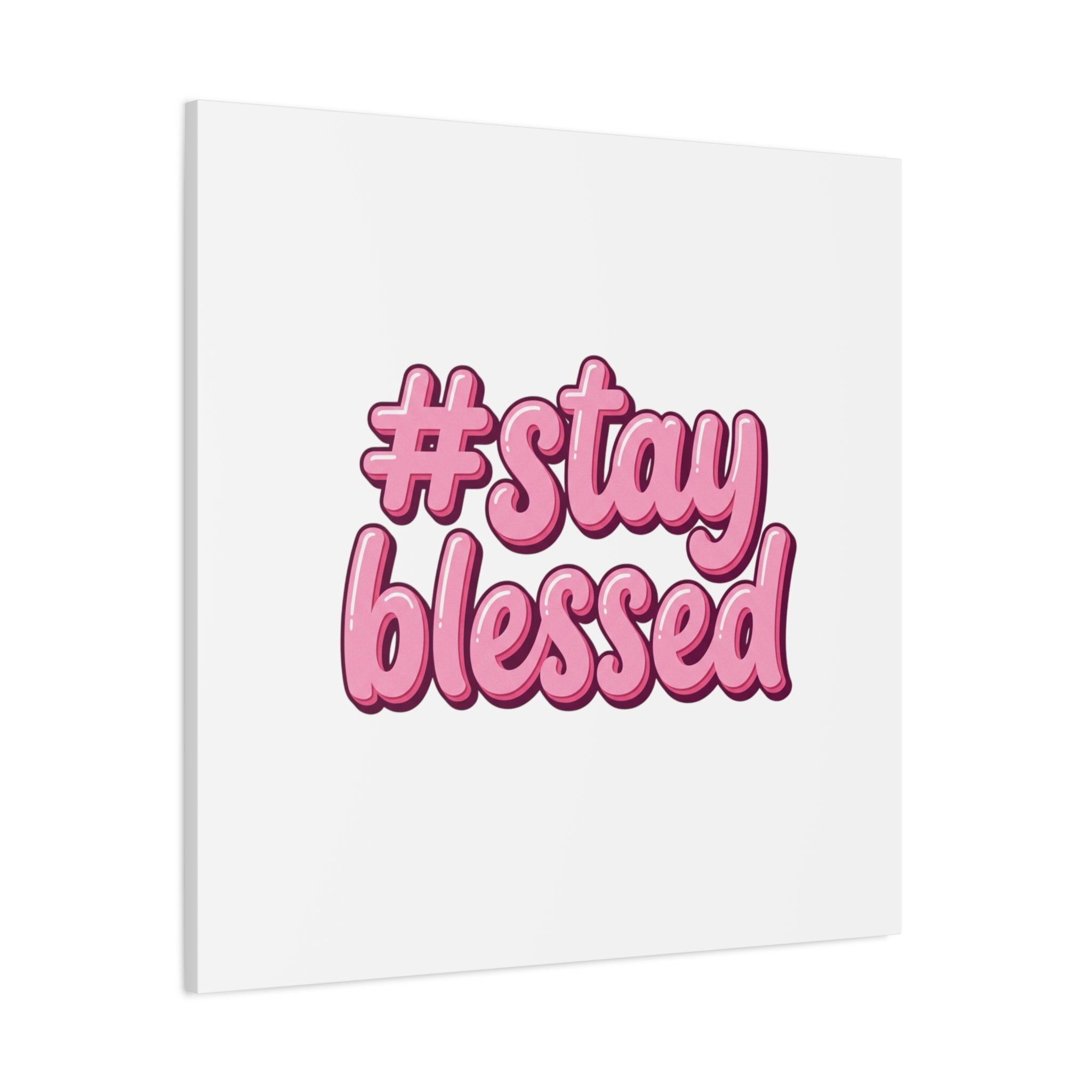 Stay Blessed Canvas, Christian Easter Scripture Wall Art | Pastel Faith Decor