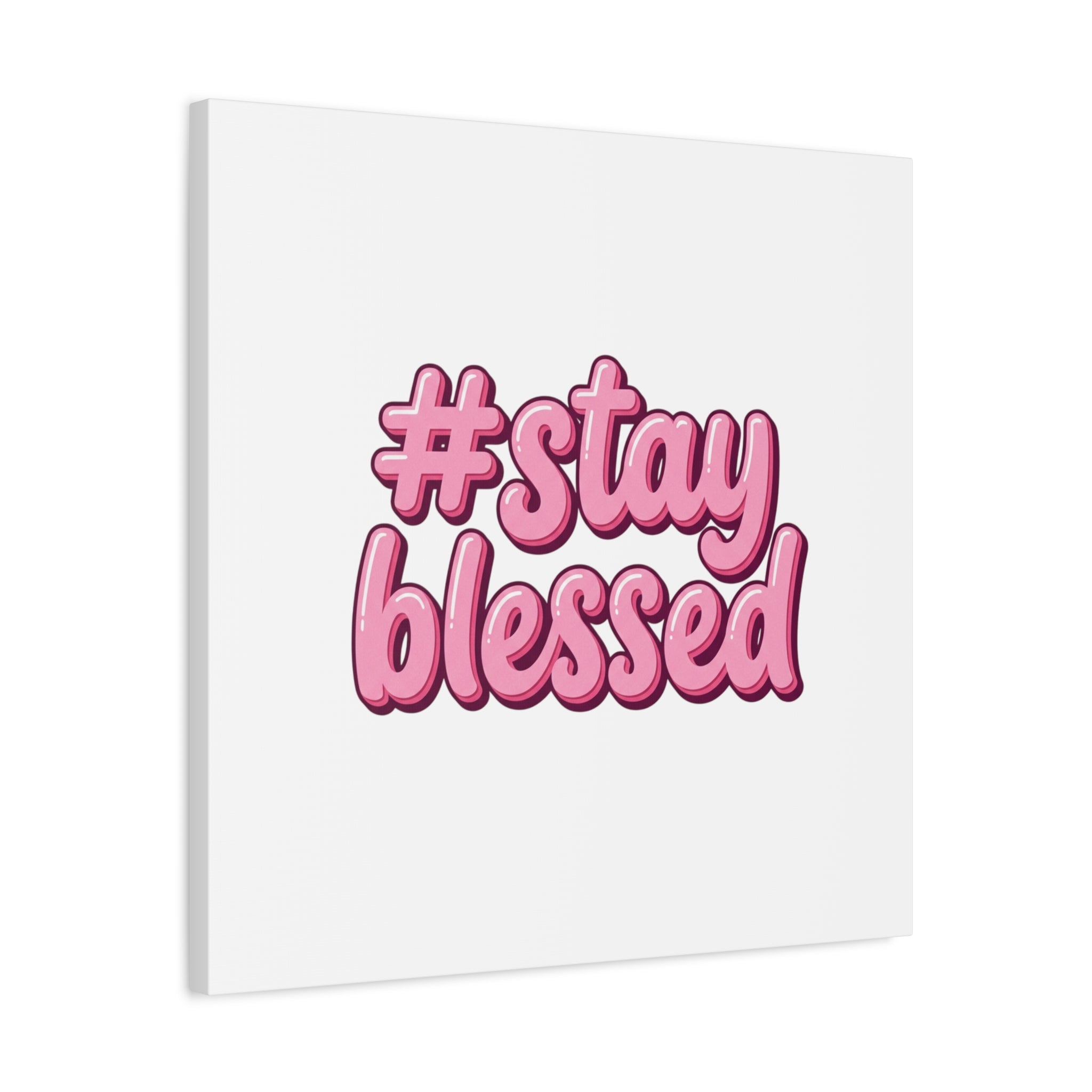 Stay Blessed Canvas, Christian Easter Scripture Wall Art | Pastel Faith Decor