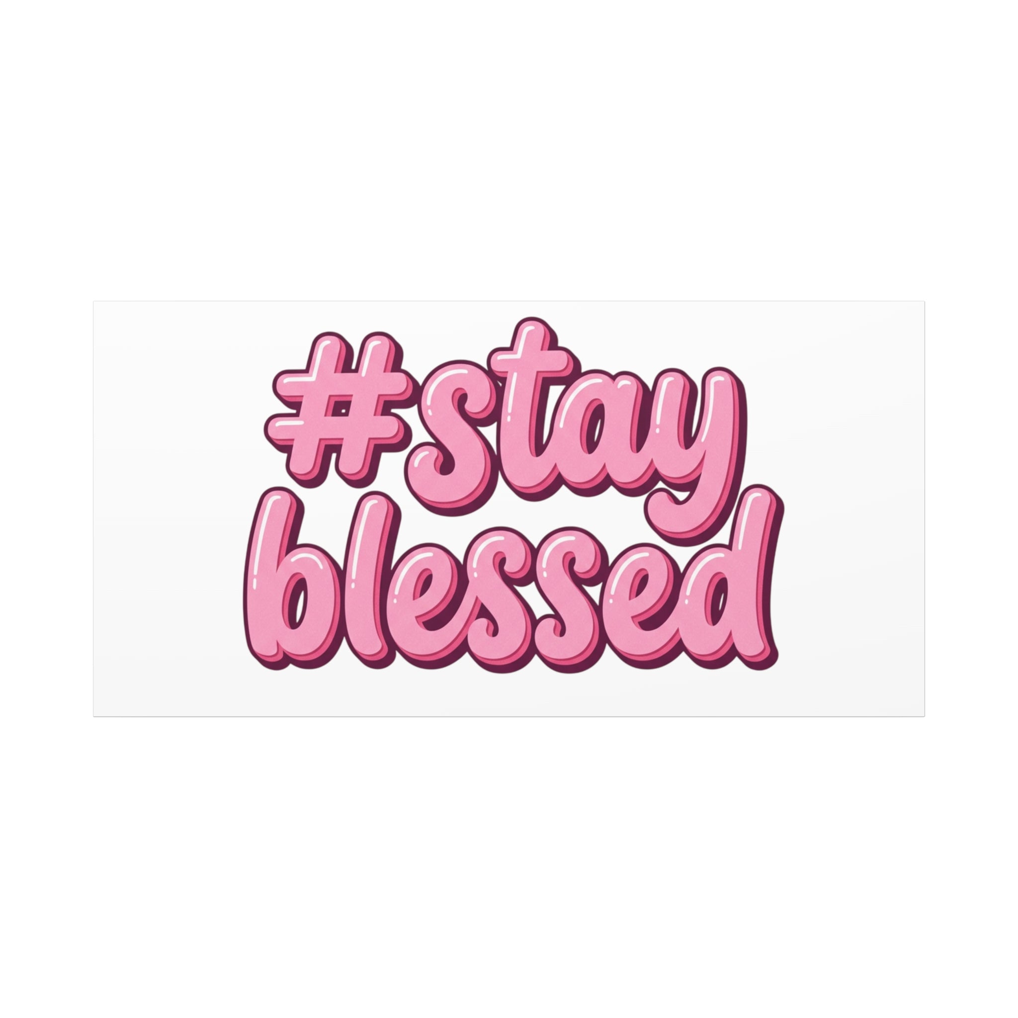 Stay Blessed Canvas, Christian Easter Scripture Wall Art | Pastel Faith Decor