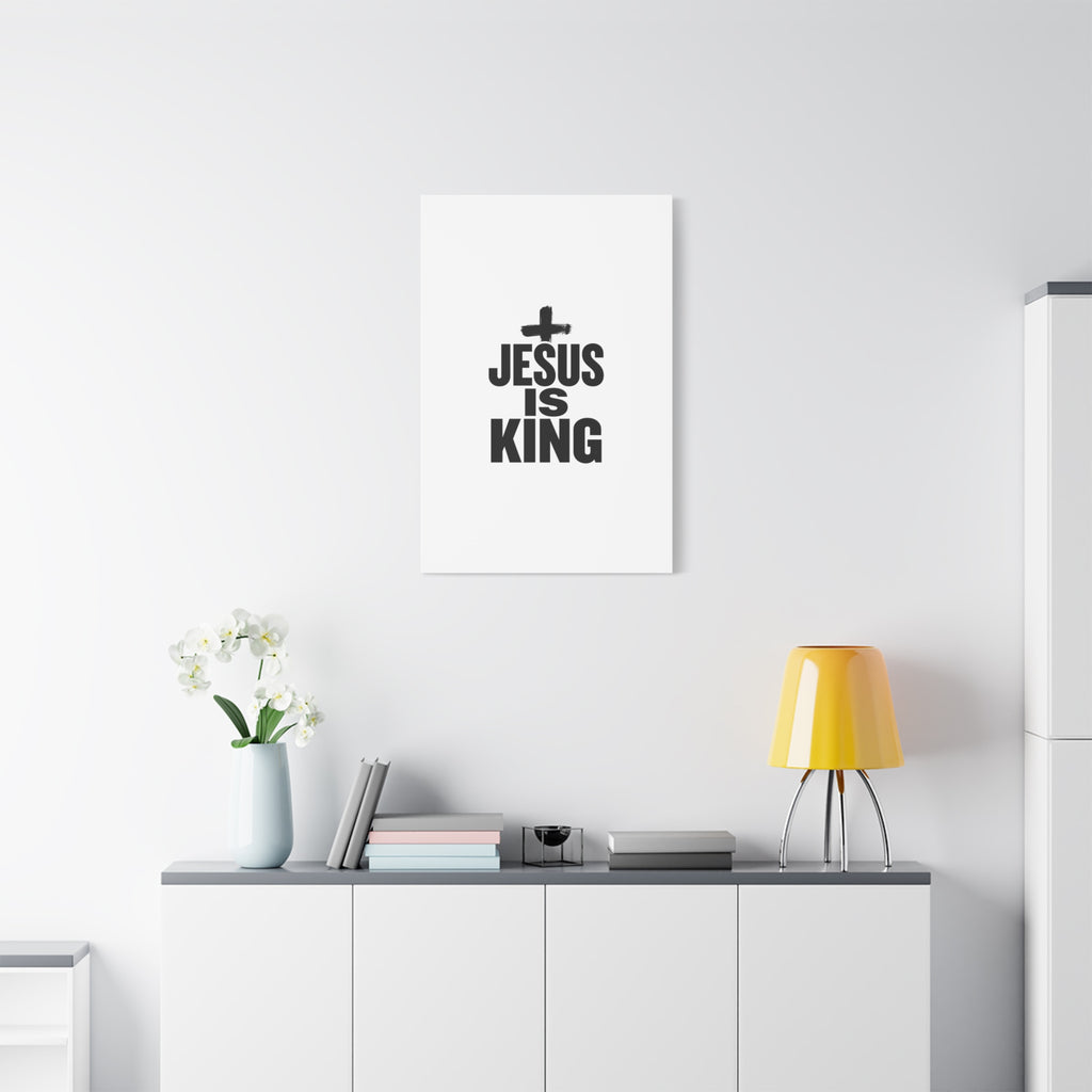 Jesus Is King Canvas | Christian Easter Wall Art, Faith Resurrection Decor