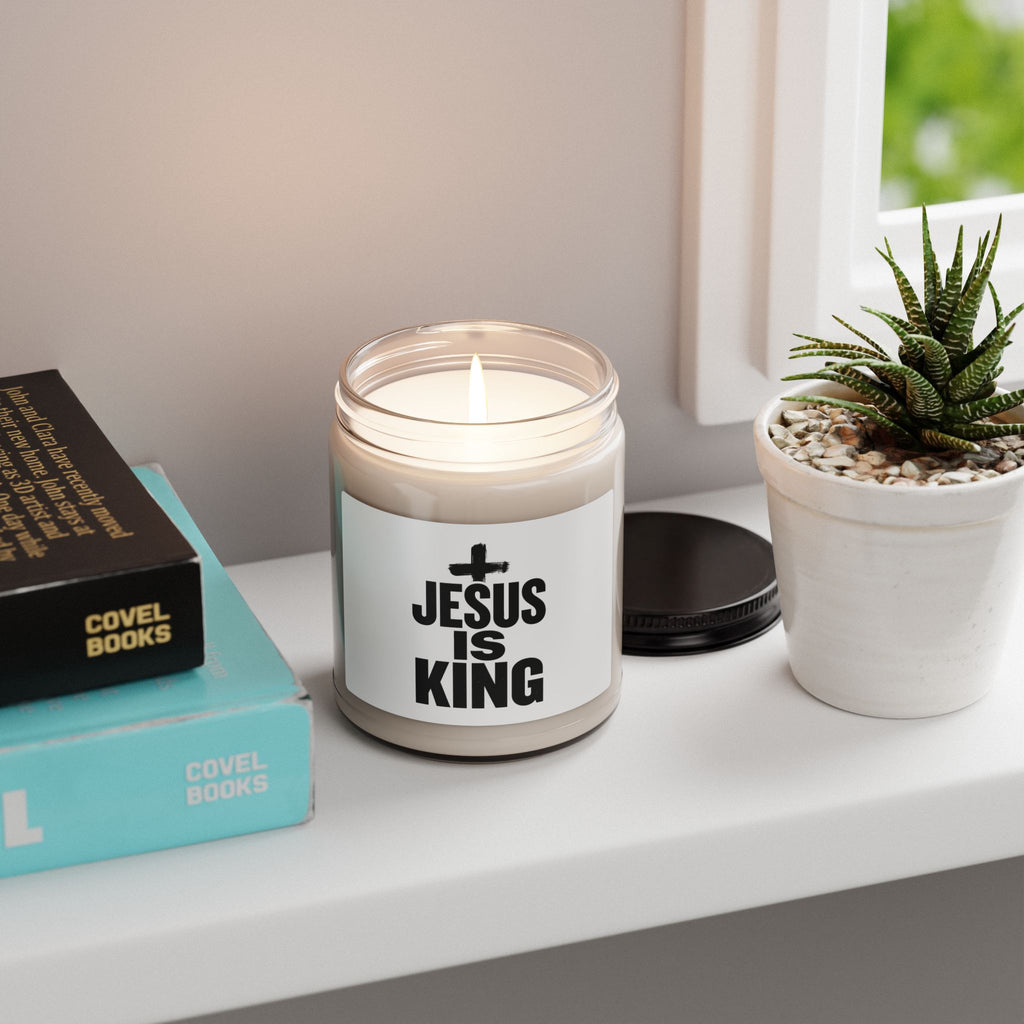 Jesus Is King Candle, Soy Jar Candle | Christian Easter, Resurrection Message