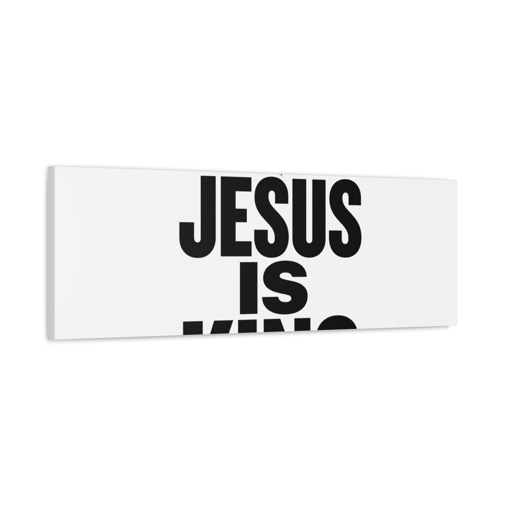 Jesus Is King Canvas | Christian Easter Wall Art, Faith Resurrection Decor