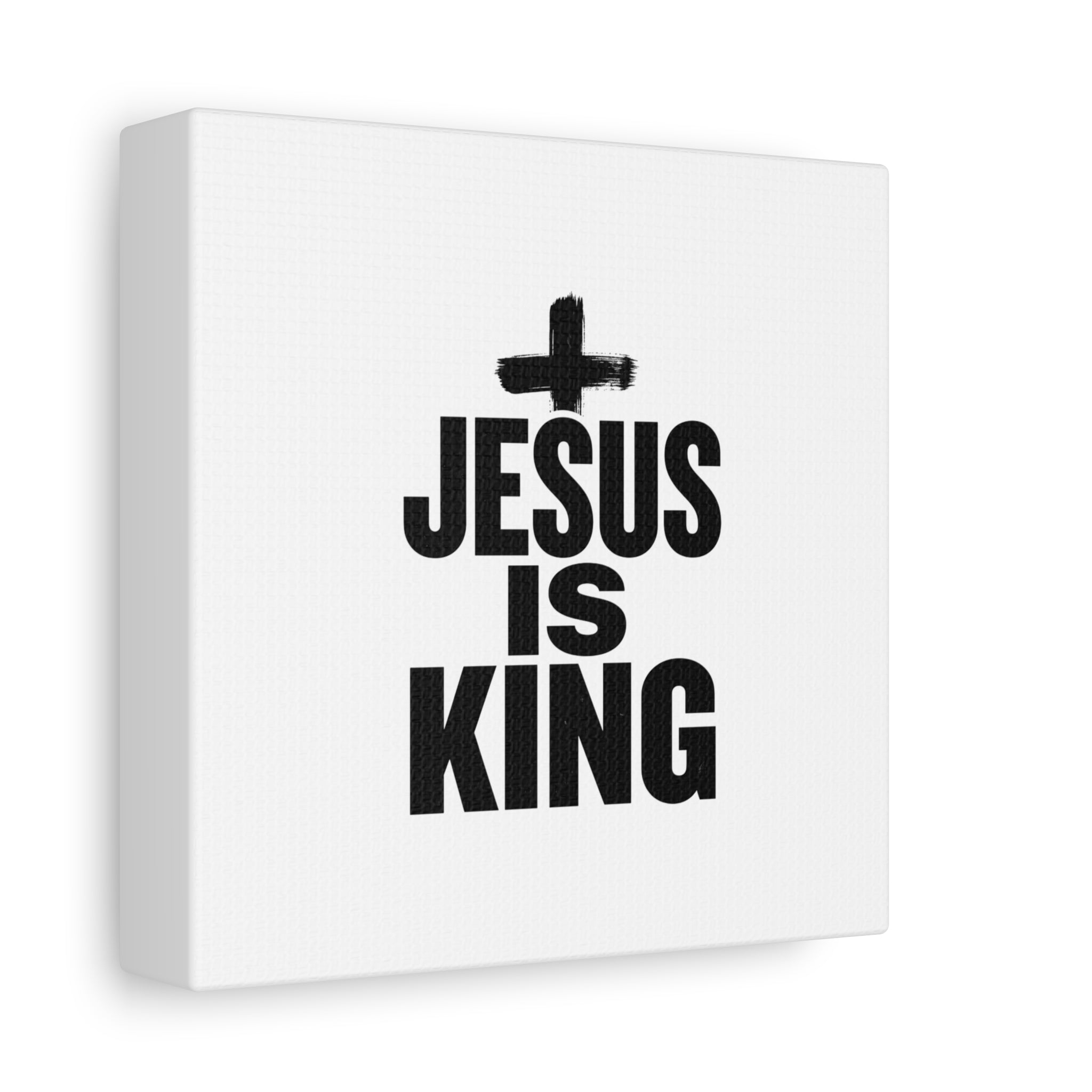 Jesus Is King Canvas | Christian Easter Wall Art, Faith Resurrection Decor