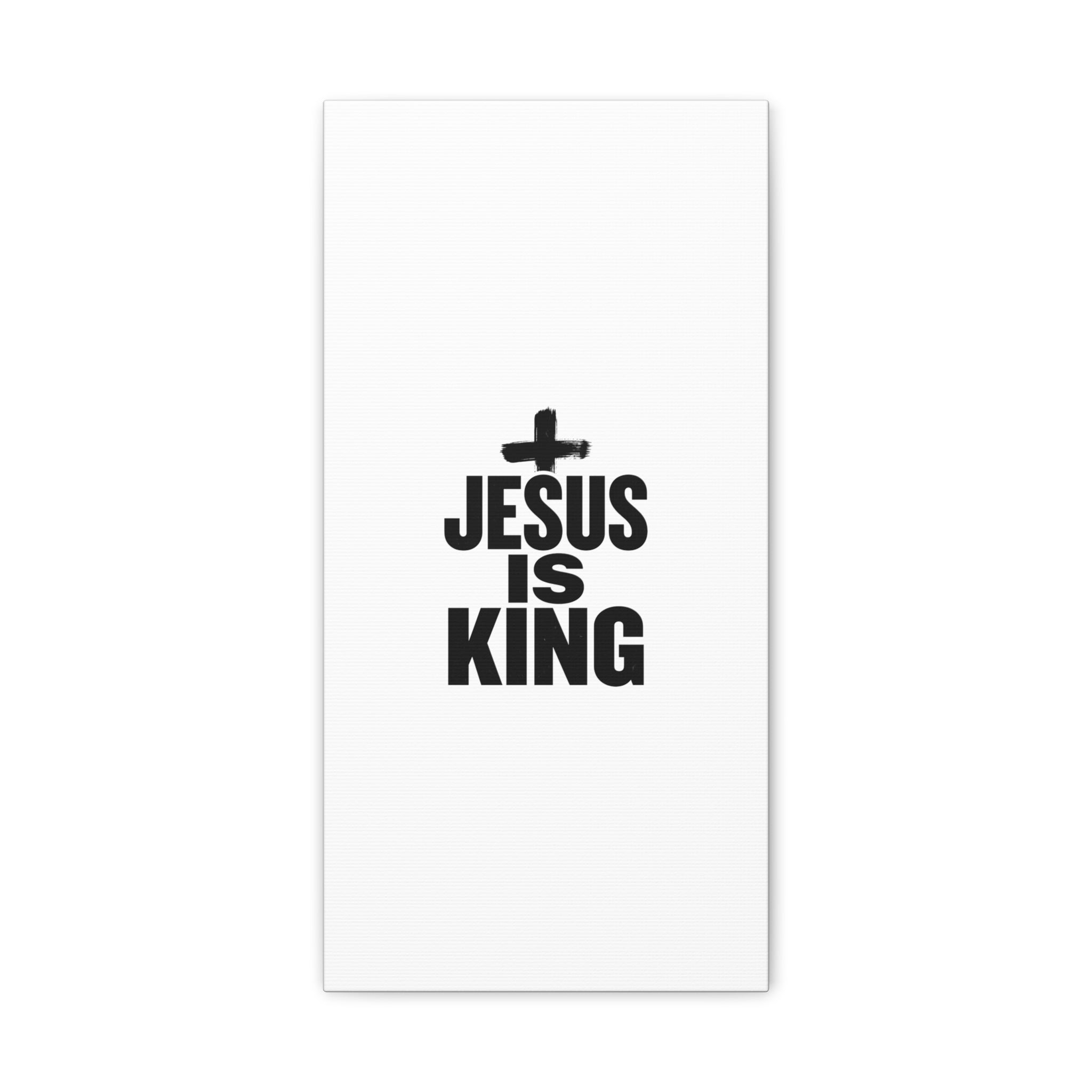Jesus Is King Canvas | Christian Easter Wall Art, Faith Resurrection Decor