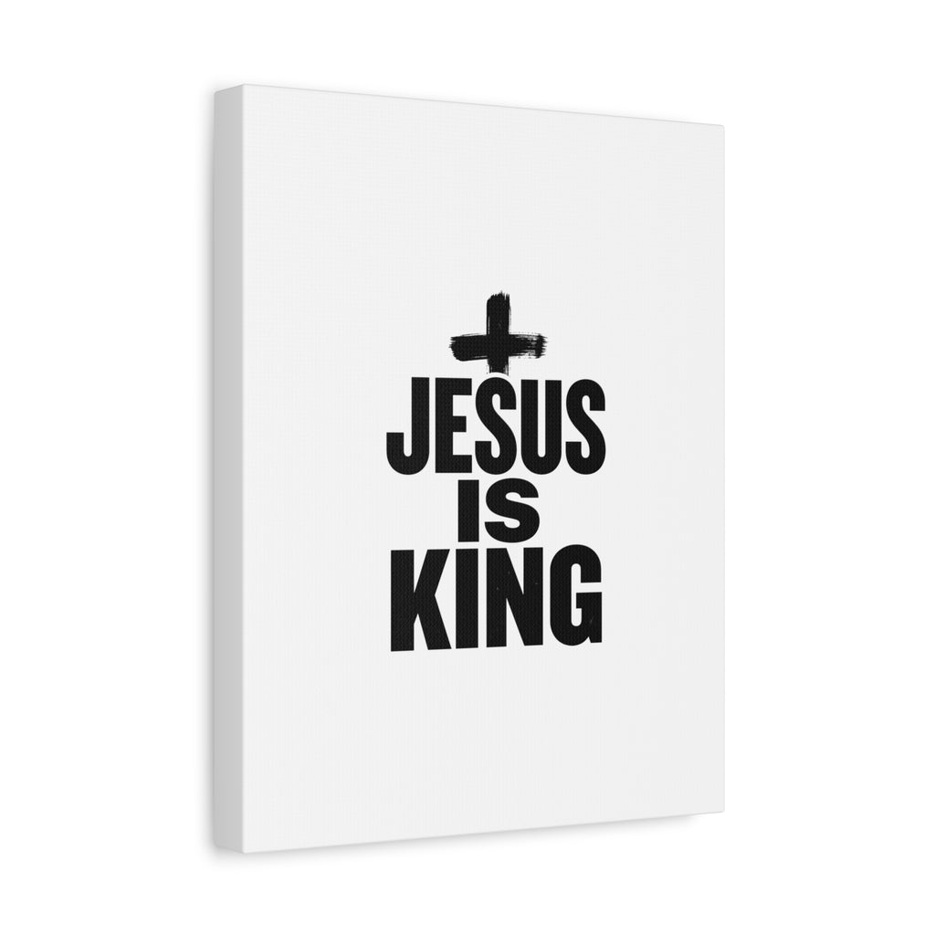 Jesus Is King Canvas | Christian Easter Wall Art, Faith Resurrection Decor