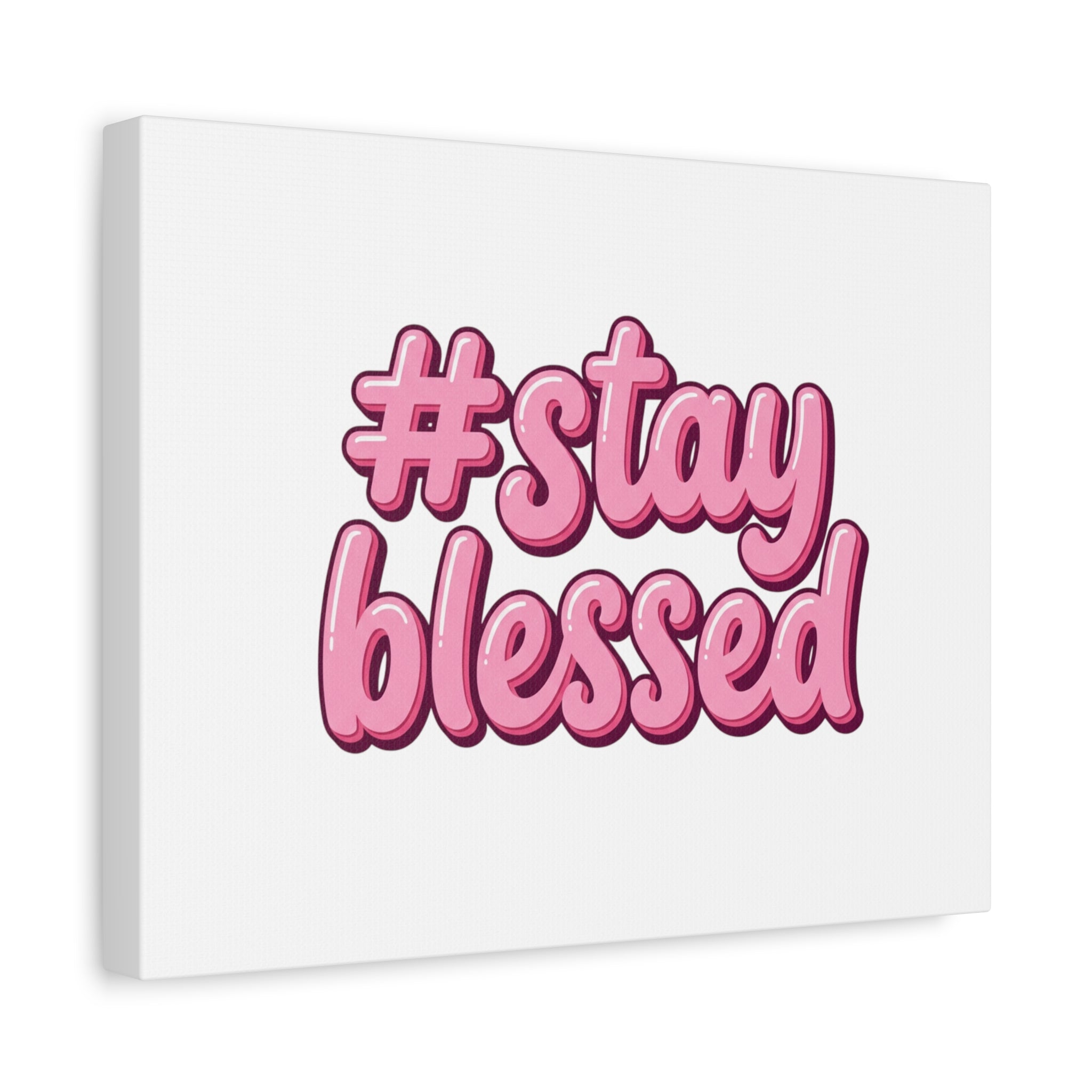 Stay Blessed Canvas, Christian Easter Scripture Wall Art | Pastel Faith Decor