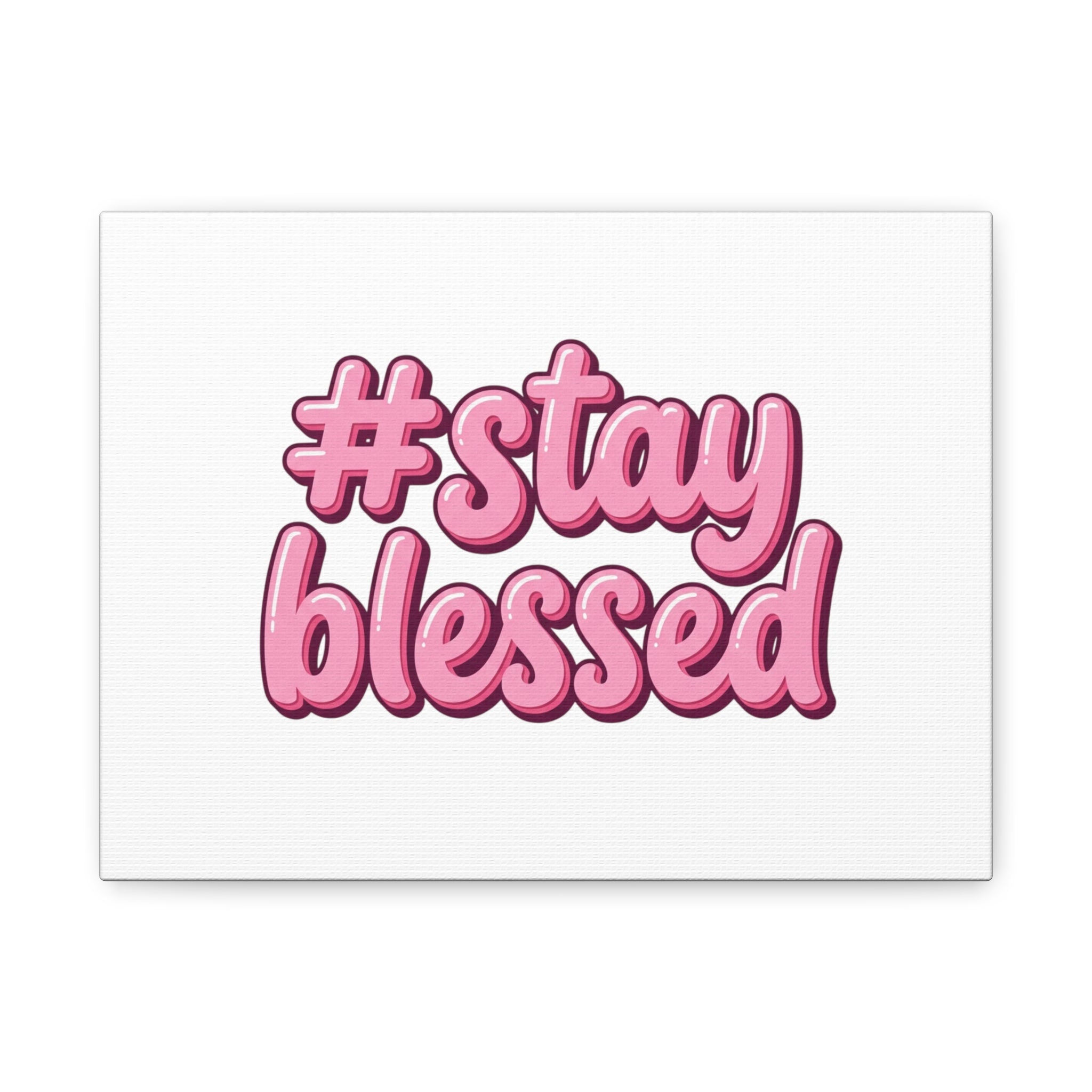 Stay Blessed Canvas, Christian Easter Scripture Wall Art | Pastel Faith Decor