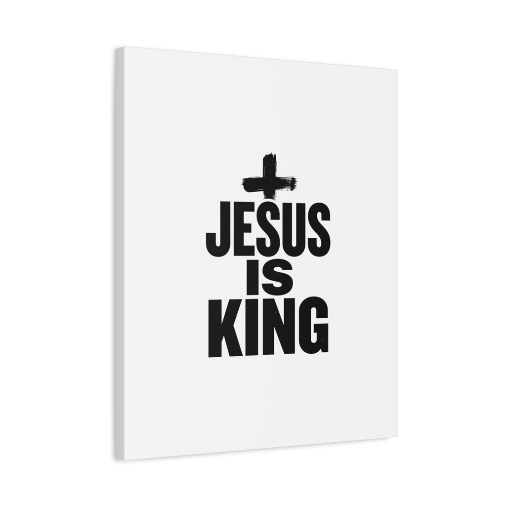 Jesus Is King Canvas | Christian Easter Wall Art, Faith Resurrection Decor