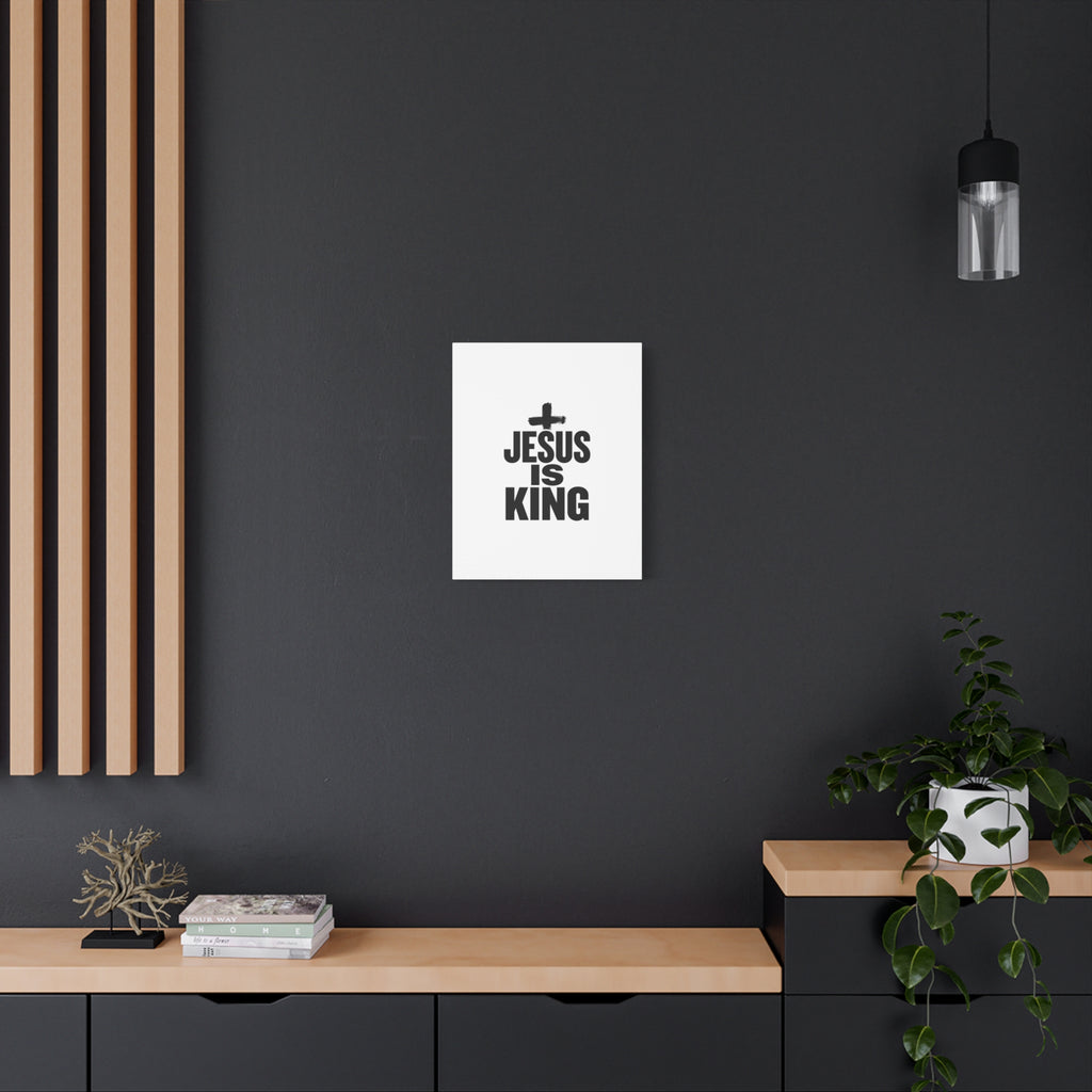 Jesus Is King Canvas | Christian Easter Wall Art, Faith Resurrection Decor