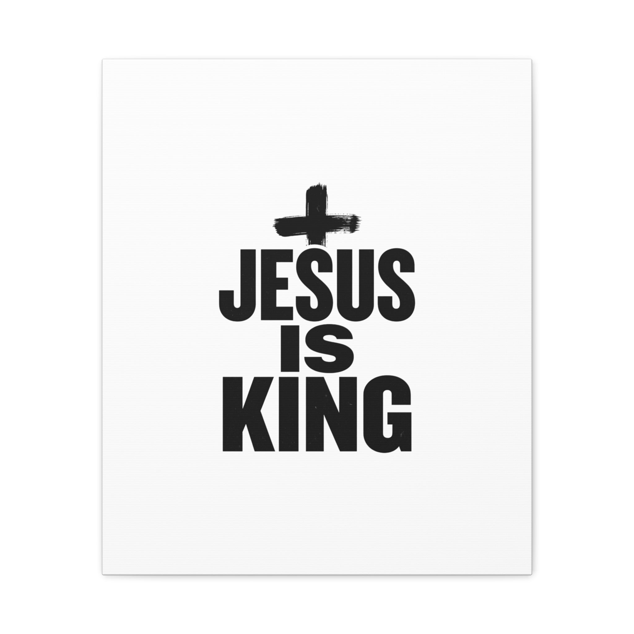 Jesus Is King Canvas | Christian Easter Wall Art, Faith Resurrection Decor