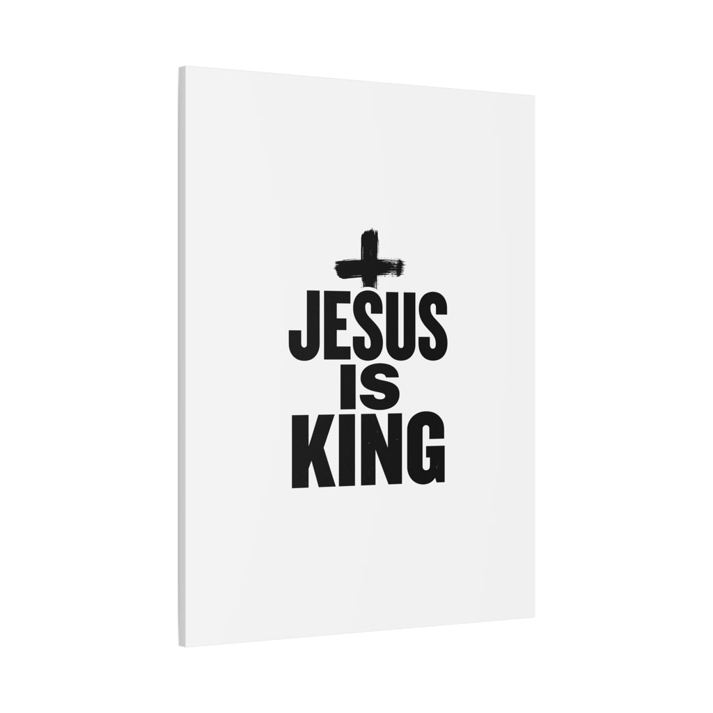 Jesus Is King Canvas | Christian Easter Wall Art, Faith Resurrection Decor