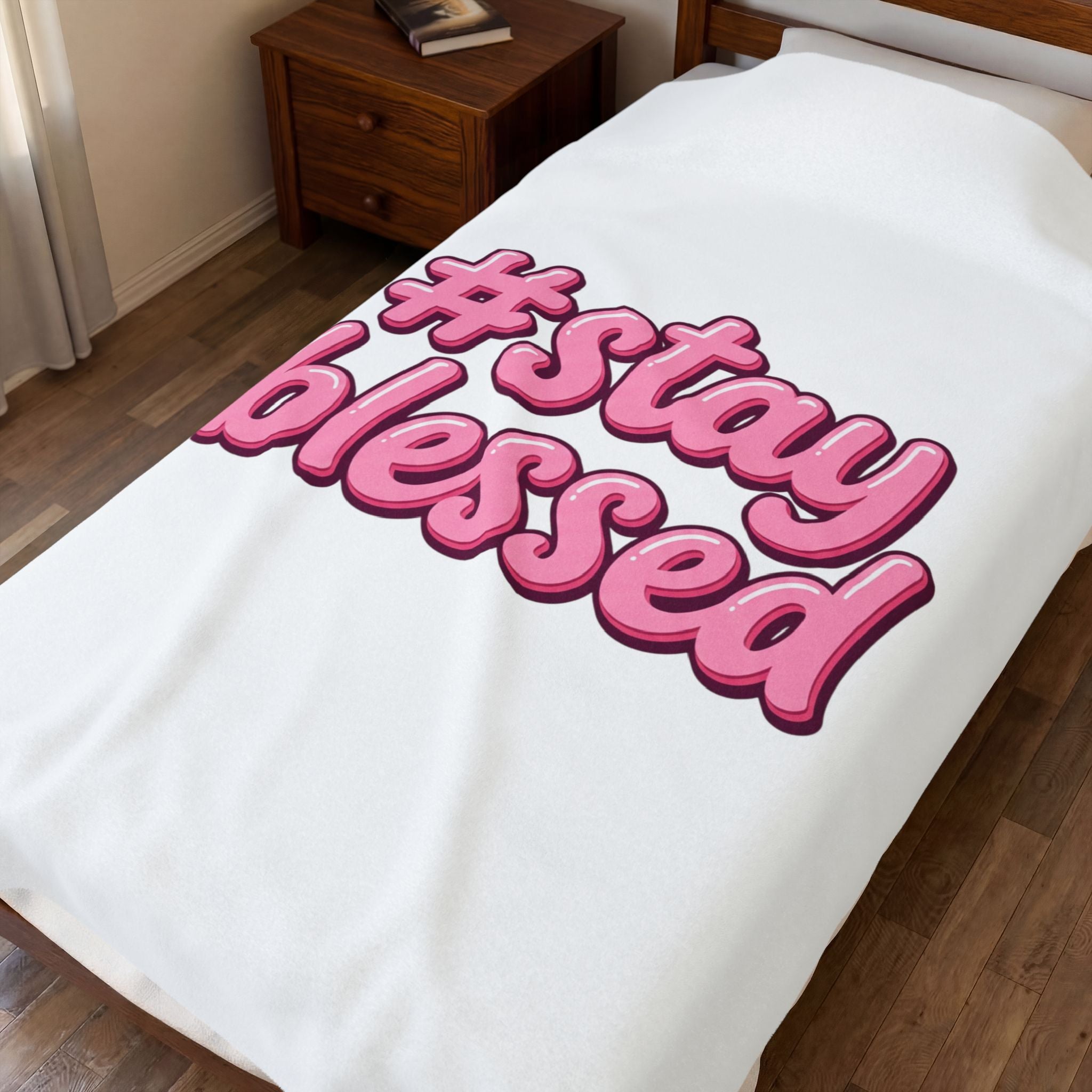 Stay Blessed Plush Blanket | Christian Easter, Faithful Scripture Decor