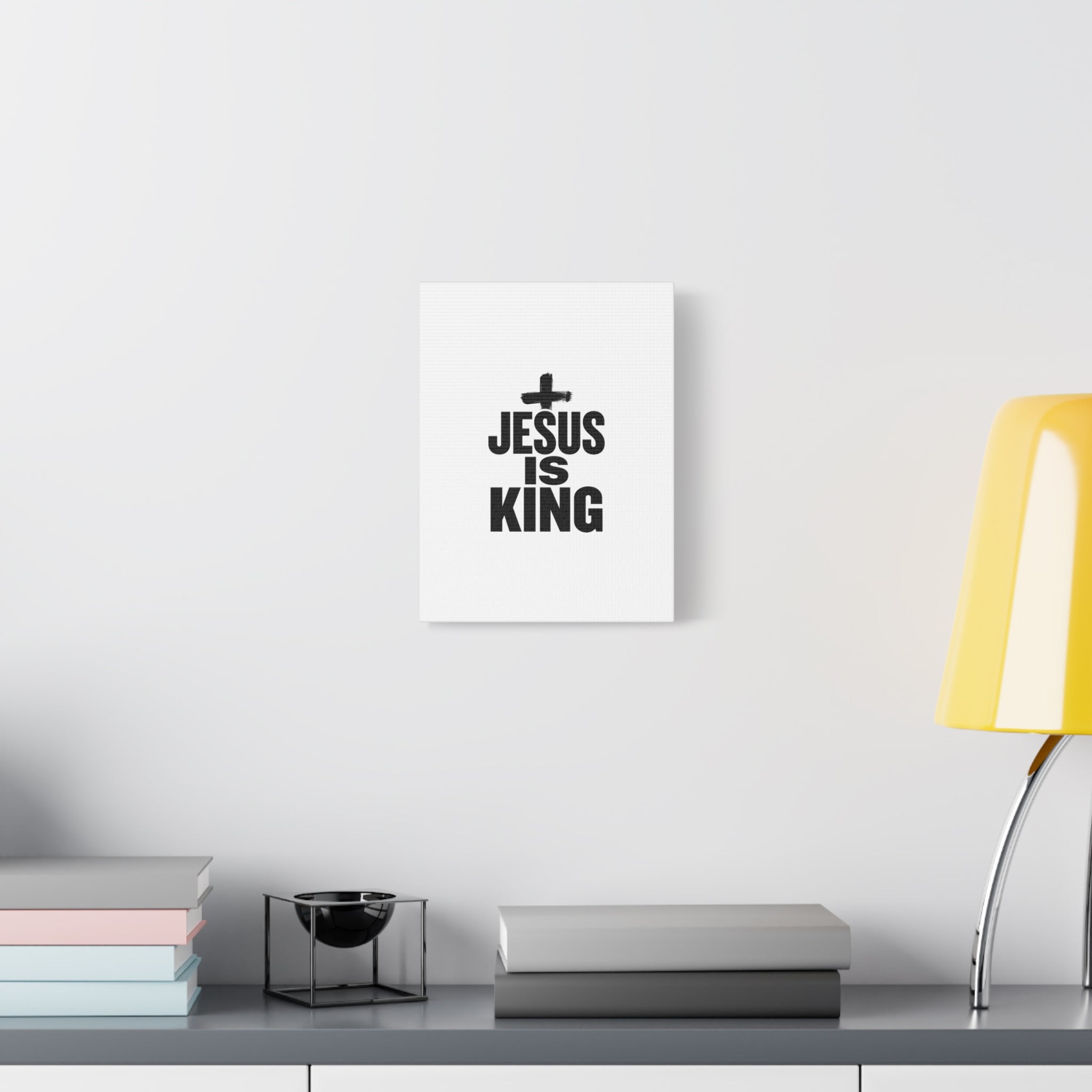 Jesus Is King Canvas | Christian Easter Wall Art, Faith Resurrection Decor