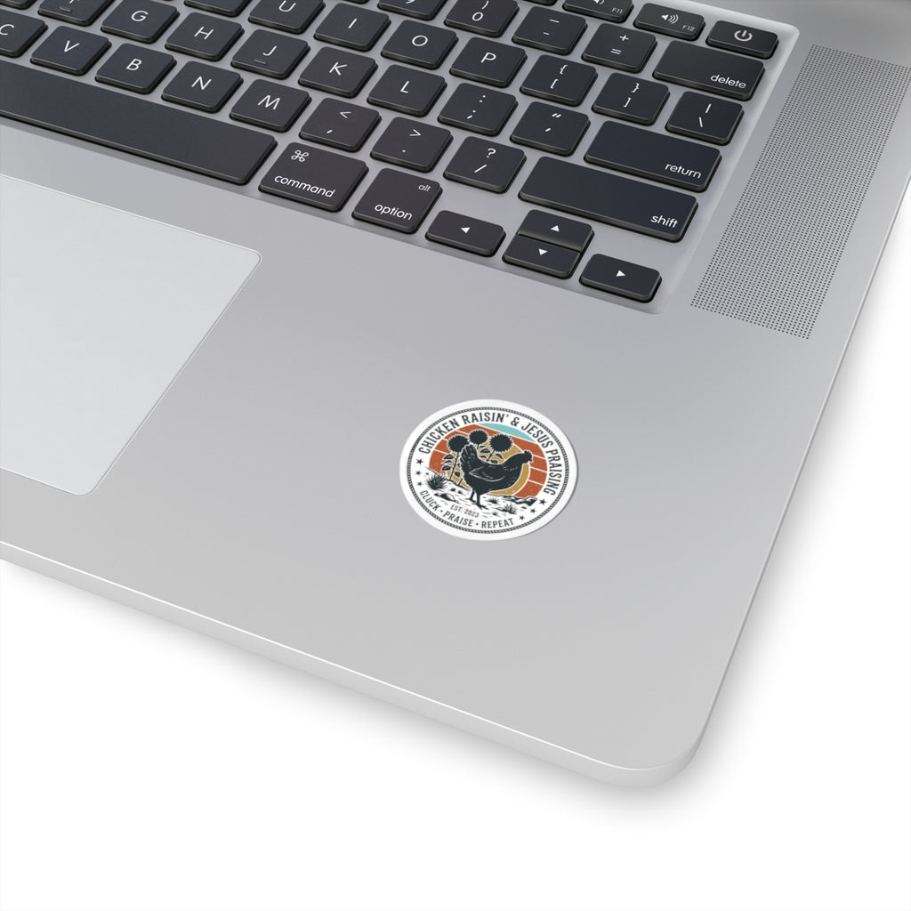 Chicken Raisin & Jesus Praisin Sticker | Western Americana, Vintage Ranch