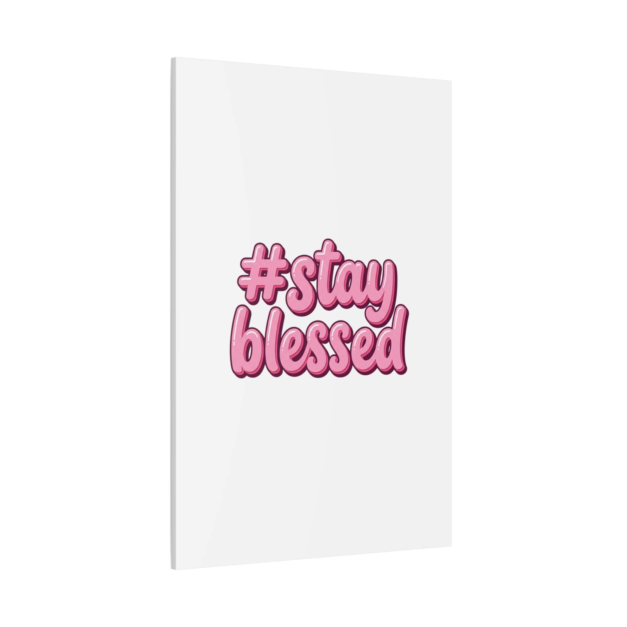Stay Blessed Canvas, Christian Easter Scripture Wall Art | Pastel Faith Decor