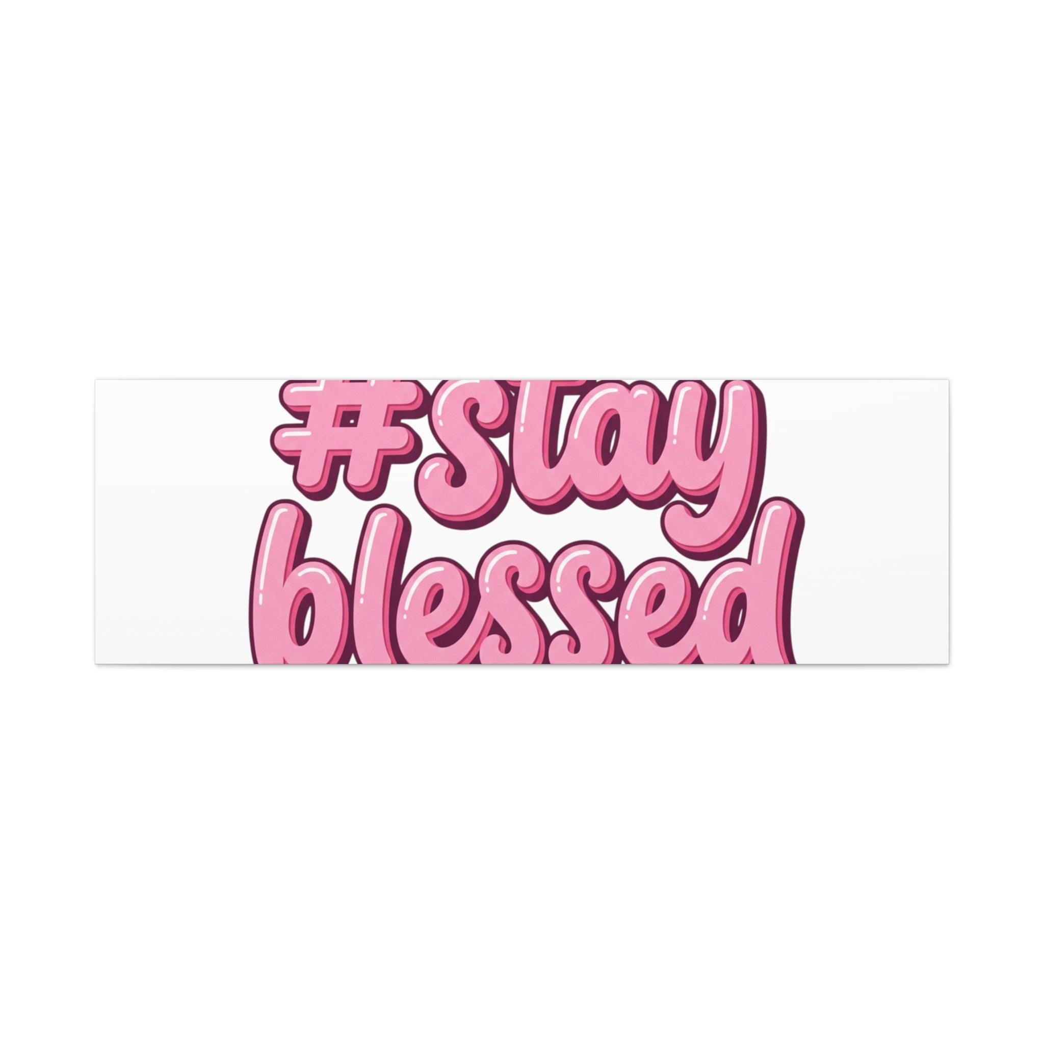 Stay Blessed Canvas, Christian Easter Scripture Wall Art | Pastel Faith Decor