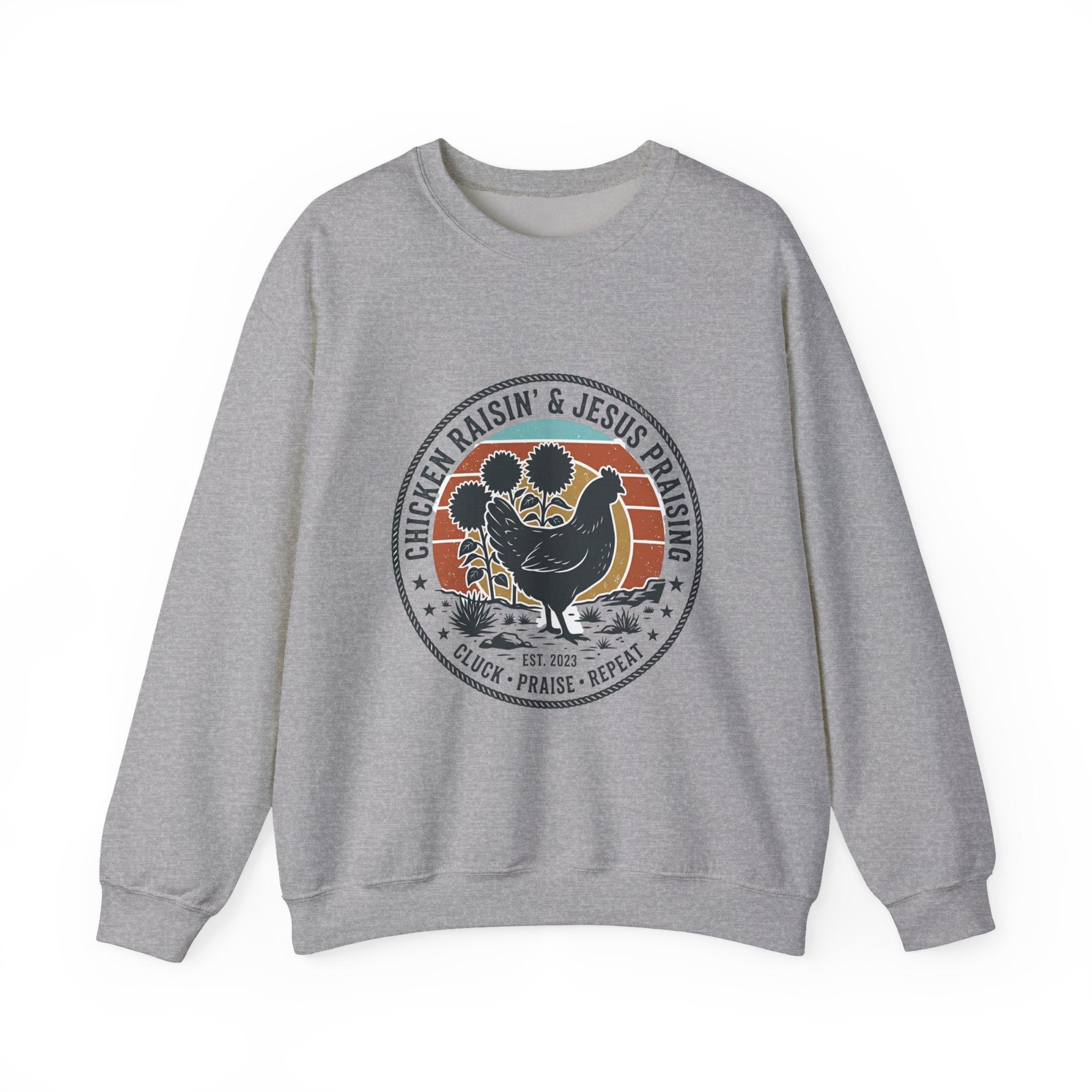 Chicken Raisin & Jesus Praisin Crewneck Sweatshirt | Western Americana, Vintage Rodeo