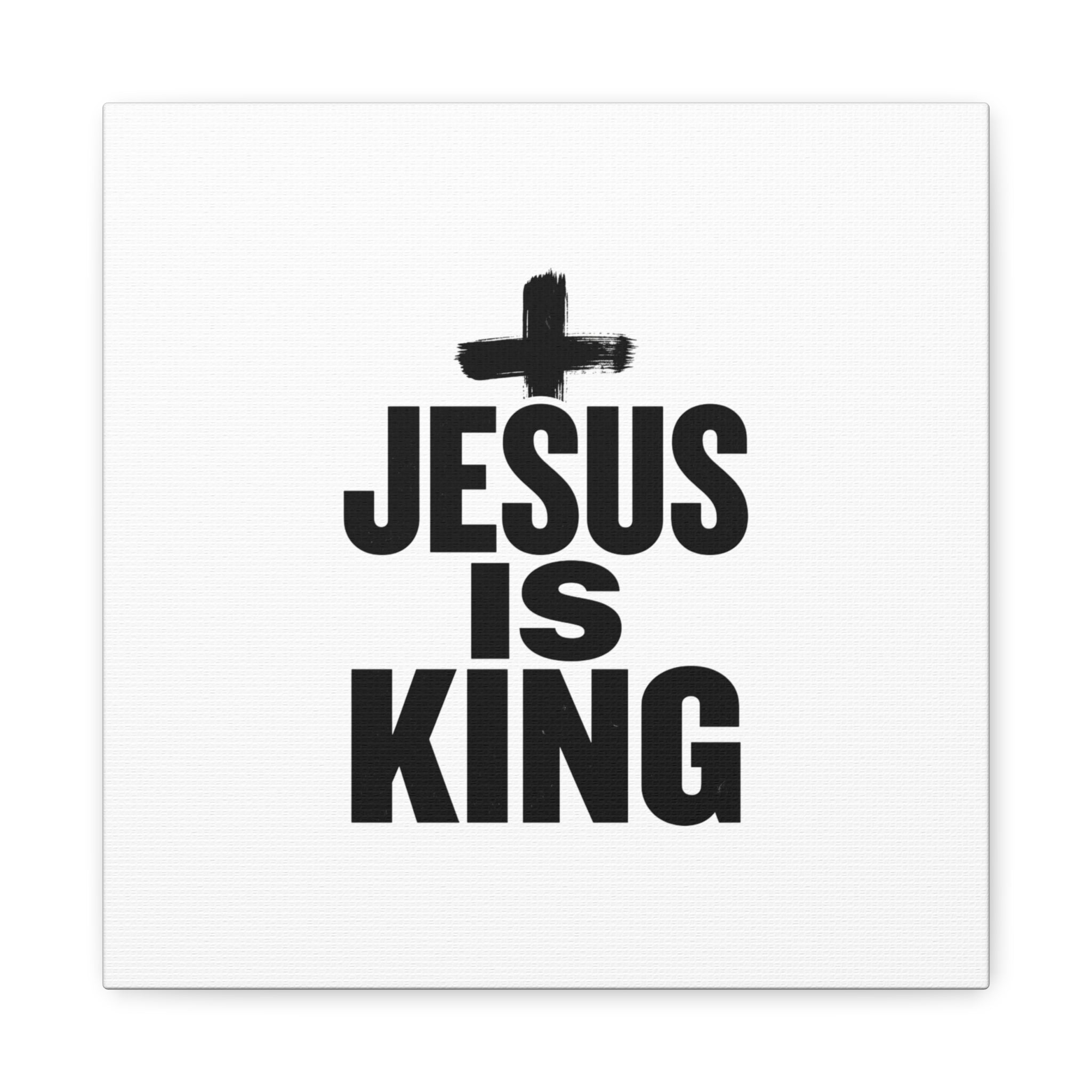Jesus Is King Canvas | Christian Easter Wall Art, Faith Resurrection Decor