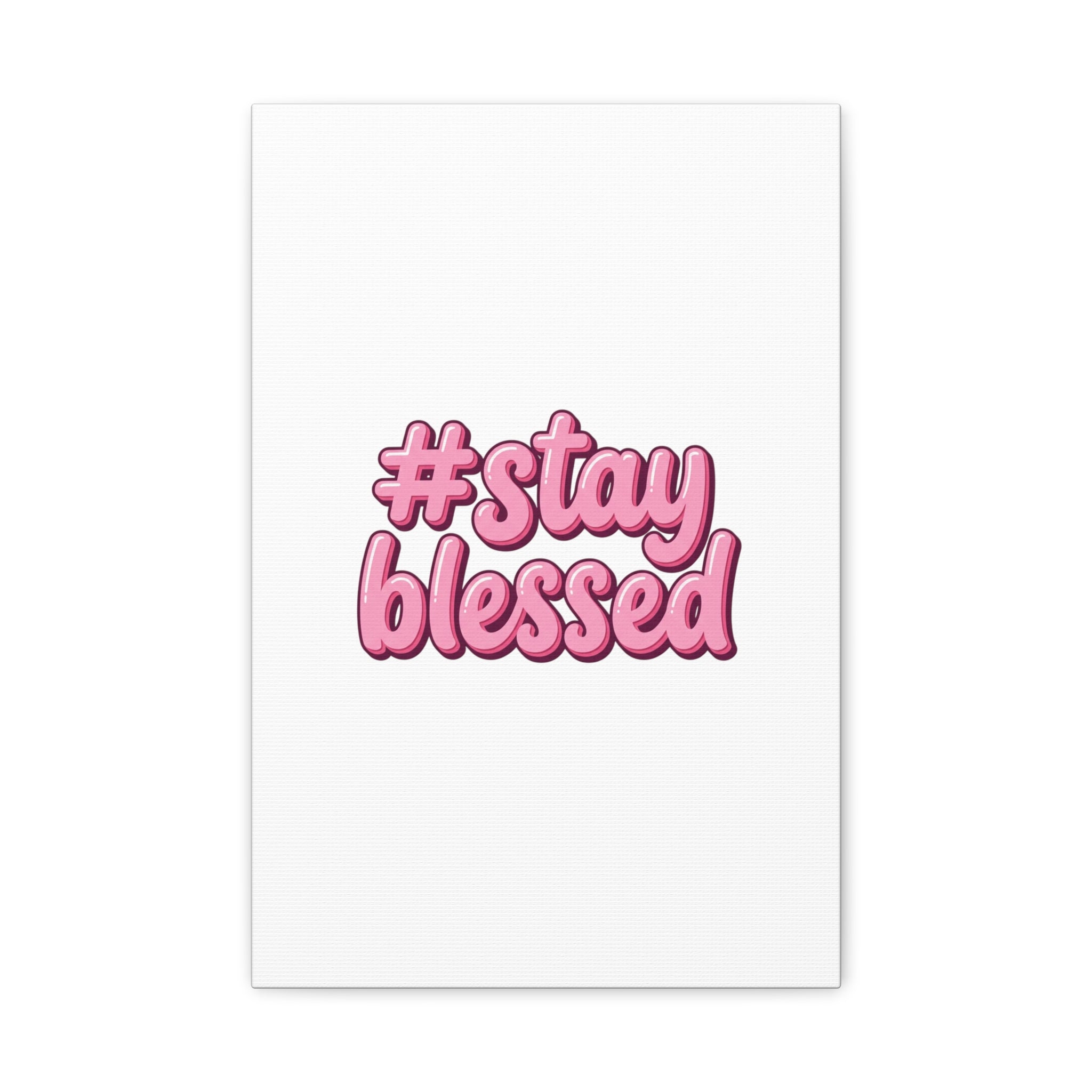 Stay Blessed Canvas, Christian Easter Scripture Wall Art | Pastel Faith Decor