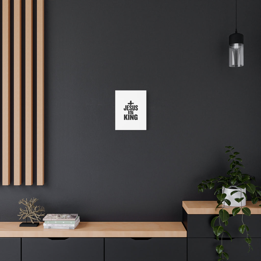 Jesus Is King Canvas | Christian Easter Wall Art, Faith Resurrection Decor