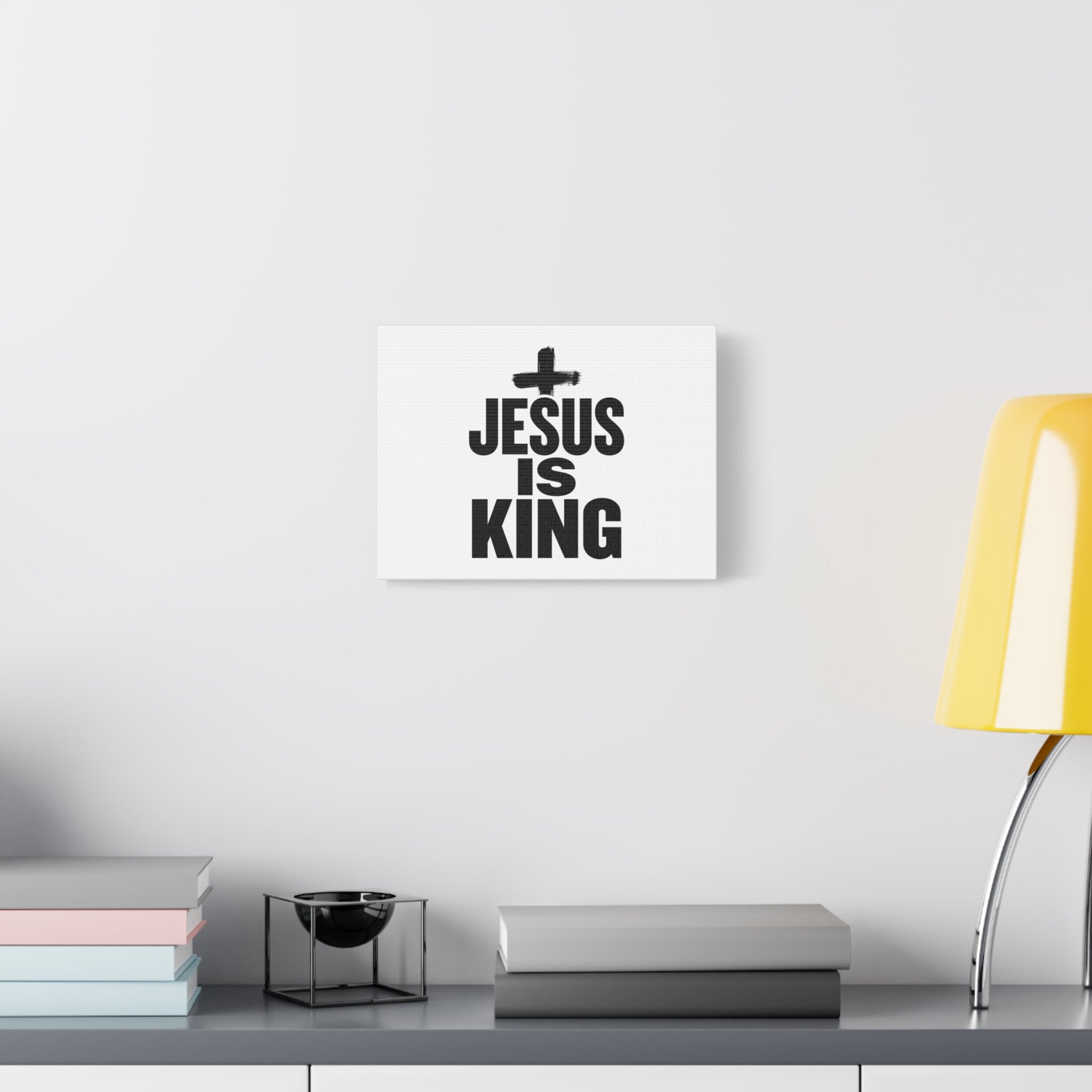 Jesus Is King Canvas | Christian Easter Wall Art, Faith Resurrection Decor