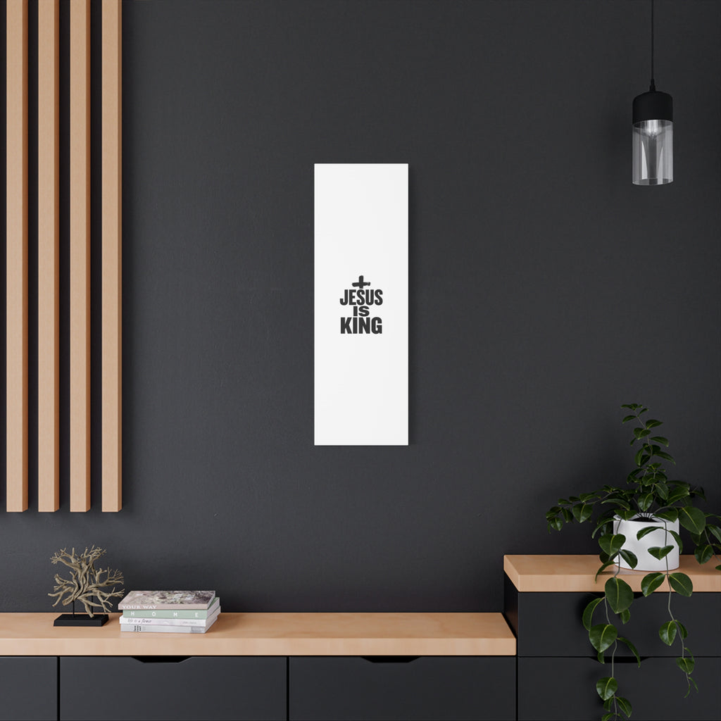 Jesus Is King Canvas | Christian Easter Wall Art, Faith Resurrection Decor