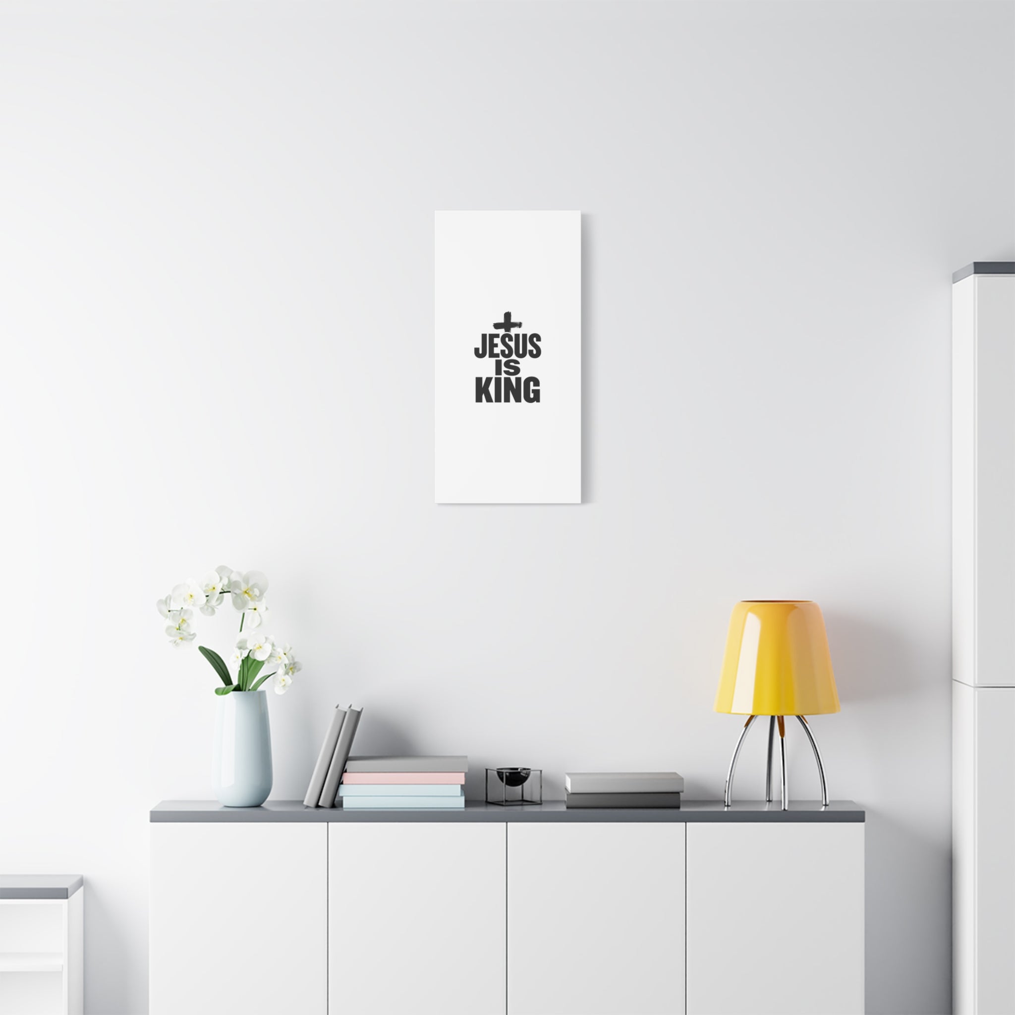 Jesus Is King Canvas | Christian Easter Wall Art, Faith Resurrection Decor