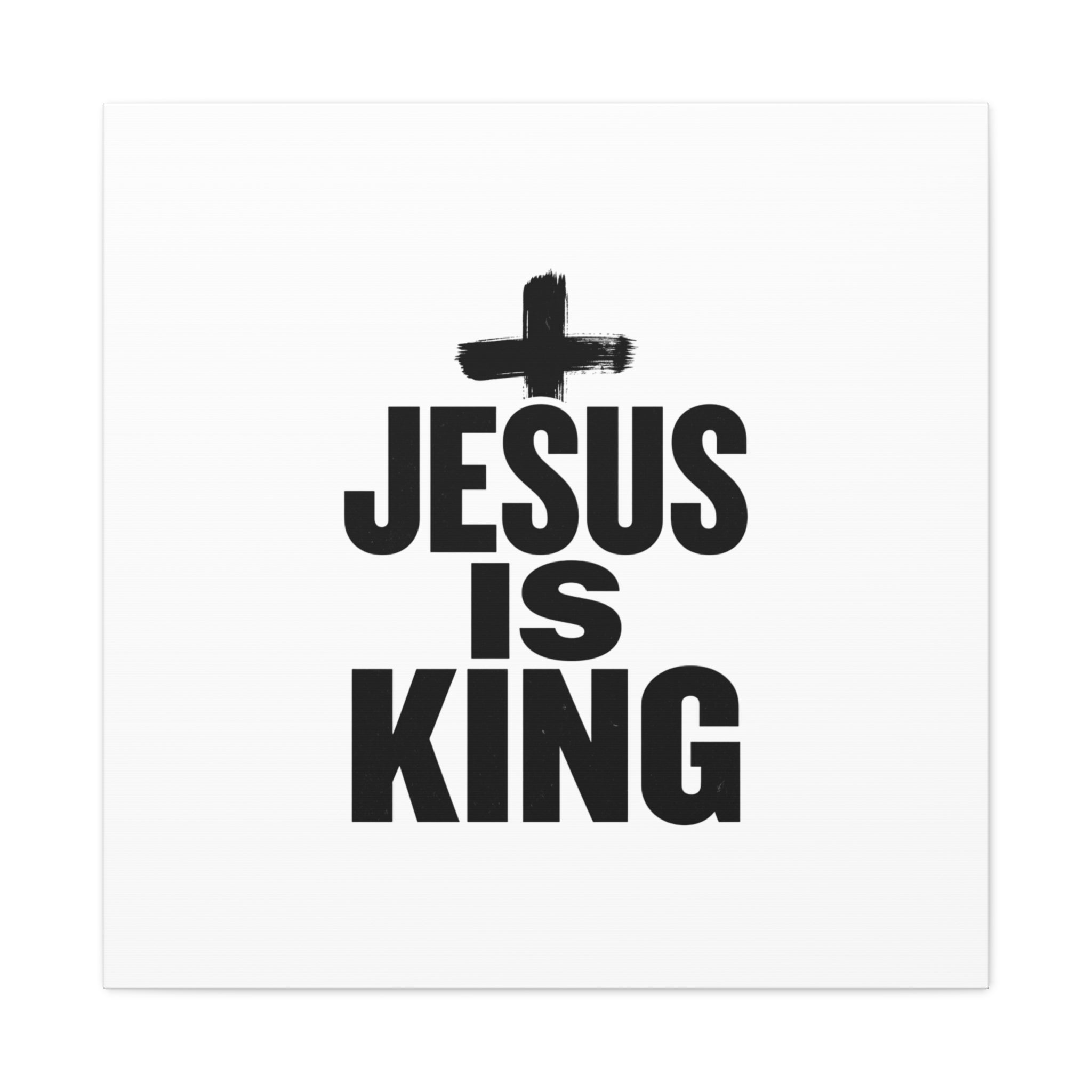 Jesus Is King Canvas | Christian Easter Wall Art, Faith Resurrection Decor