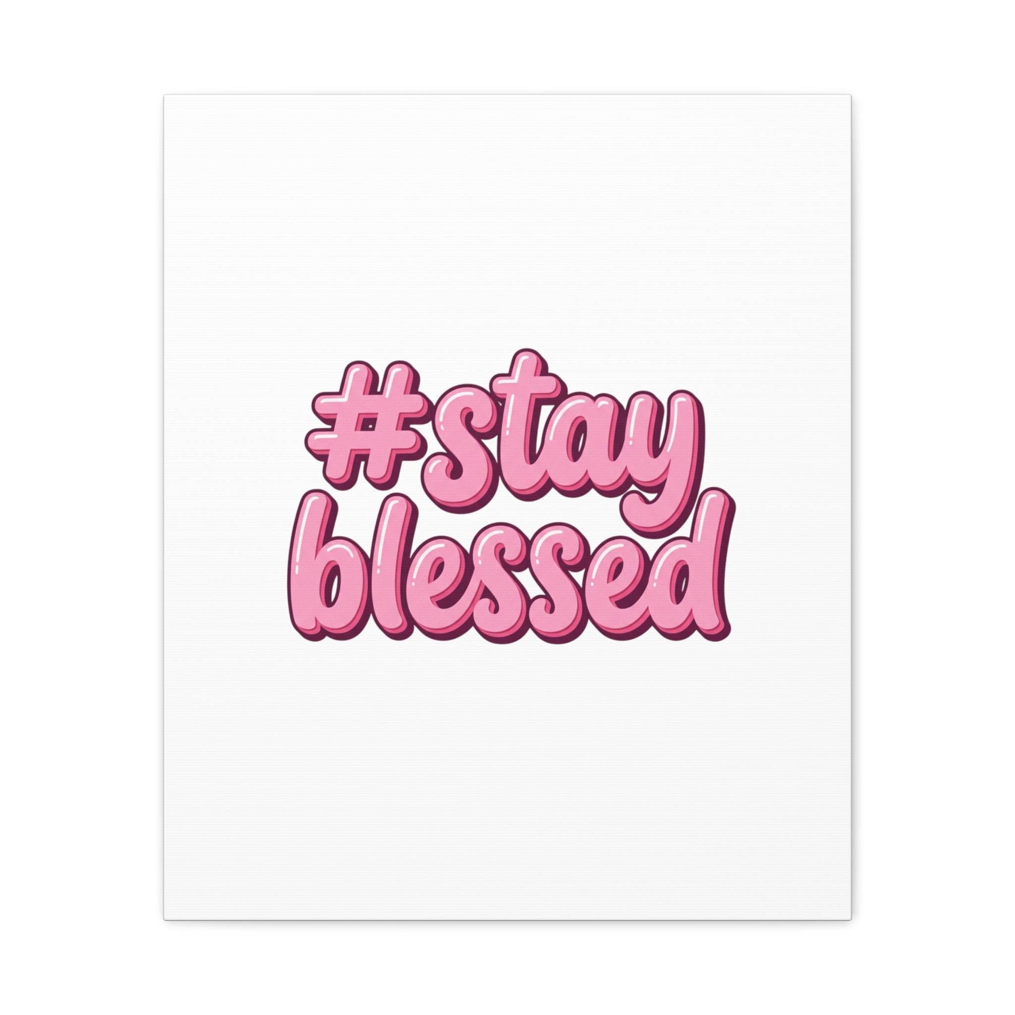 Stay Blessed Canvas, Christian Easter Scripture Wall Art | Pastel Faith Decor