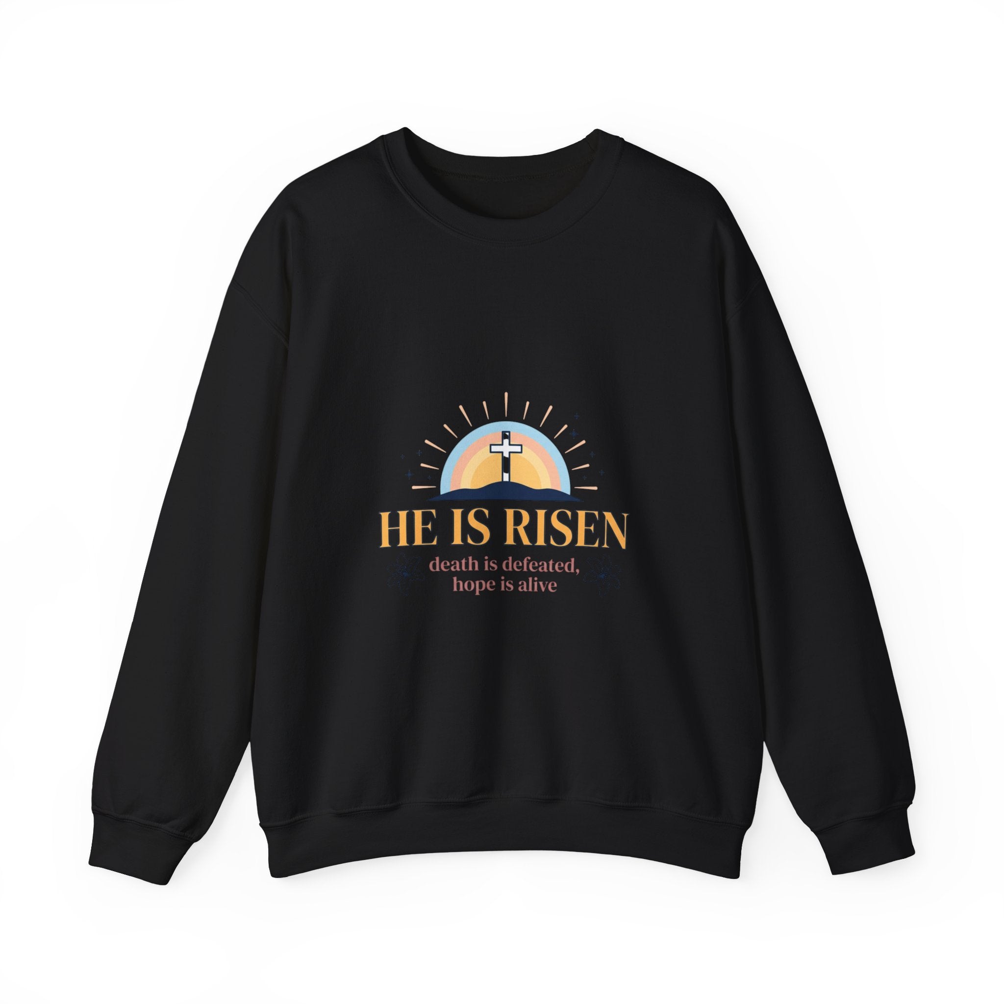 He Is Risen Crewneck Sweatshirt | Christian Easter, Resurrection Sweatshirt