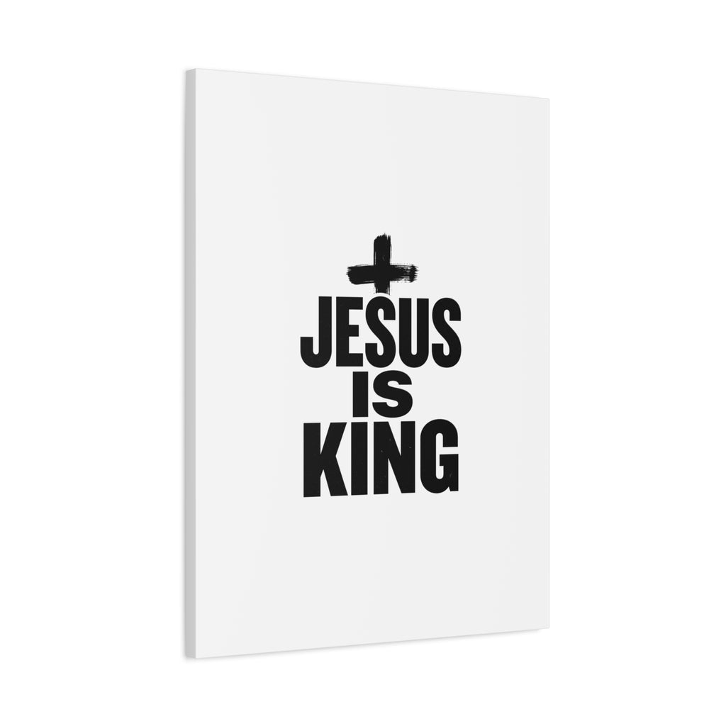 Jesus Is King Canvas | Christian Easter Wall Art, Faith Resurrection Decor