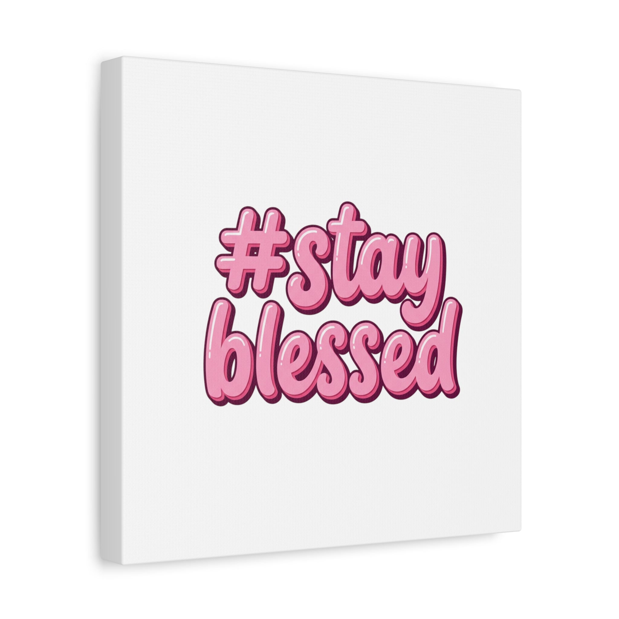 Stay Blessed Canvas, Christian Easter Scripture Wall Art | Pastel Faith Decor