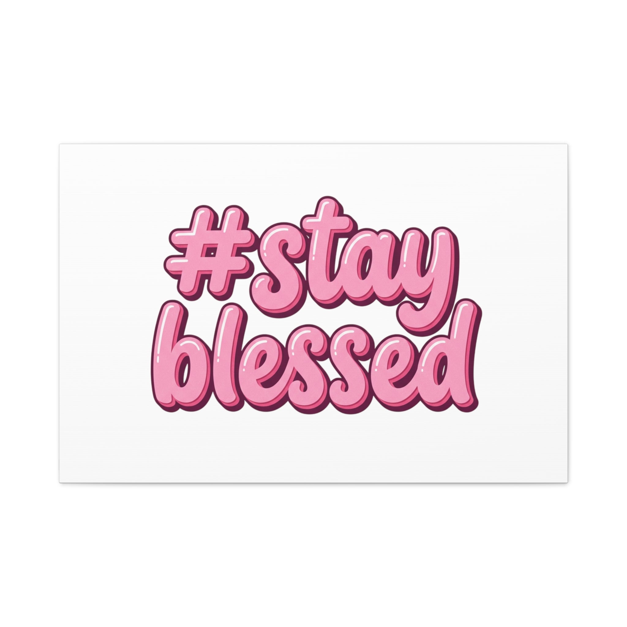 Stay Blessed Canvas, Christian Easter Scripture Wall Art | Pastel Faith Decor