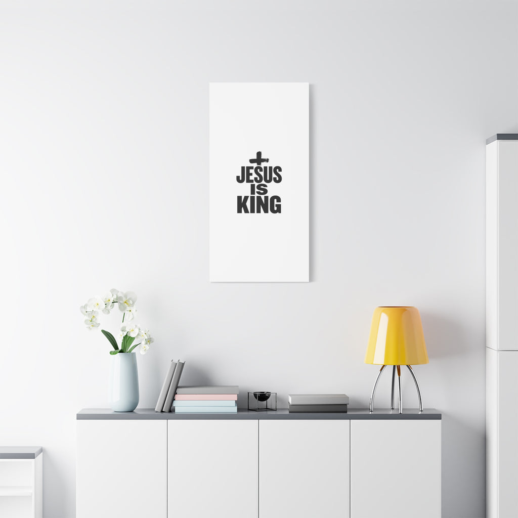 Jesus Is King Canvas | Christian Easter Wall Art, Faith Resurrection Decor