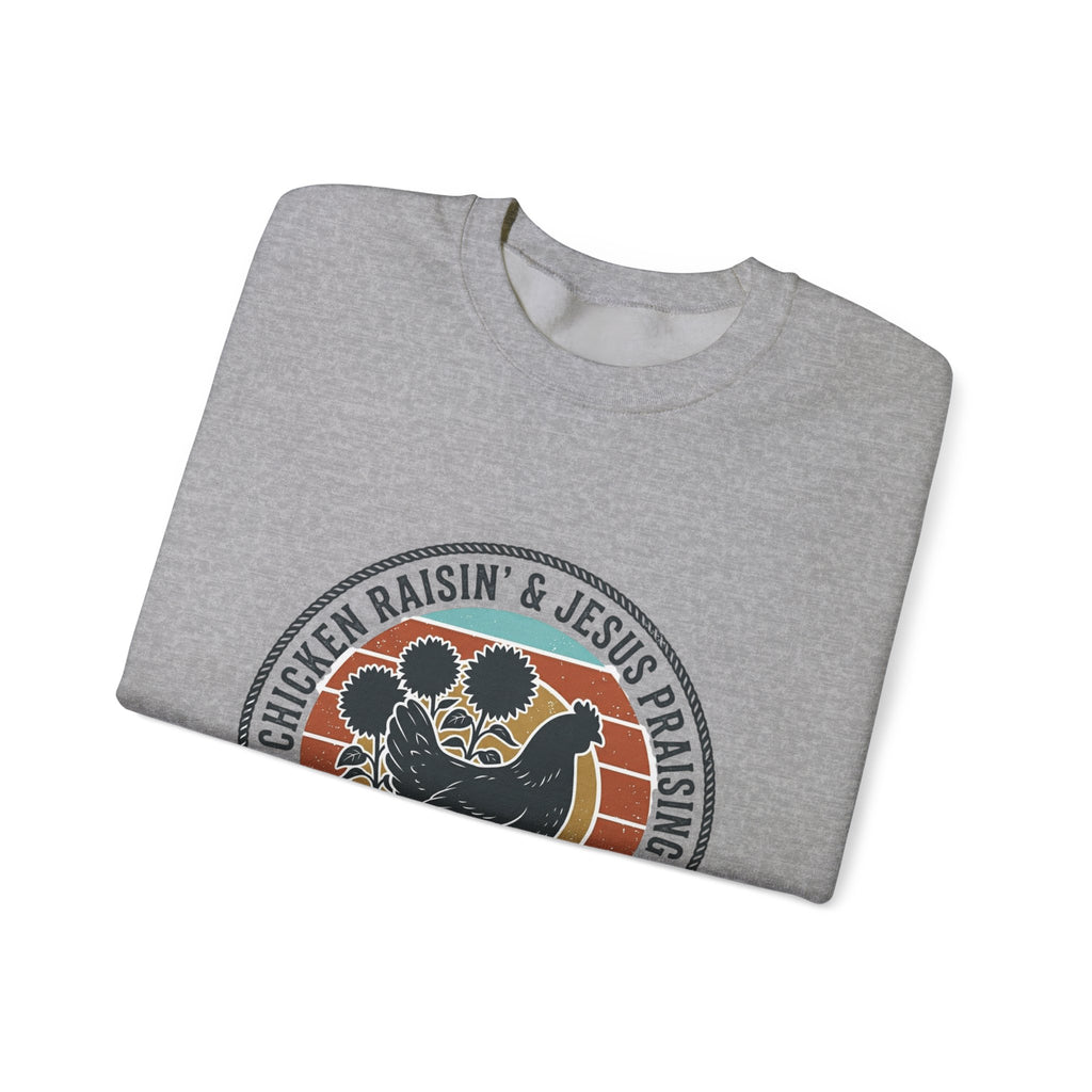 Chicken Raisin & Jesus Praisin Crewneck Sweatshirt | Western Americana, Vintage Rodeo