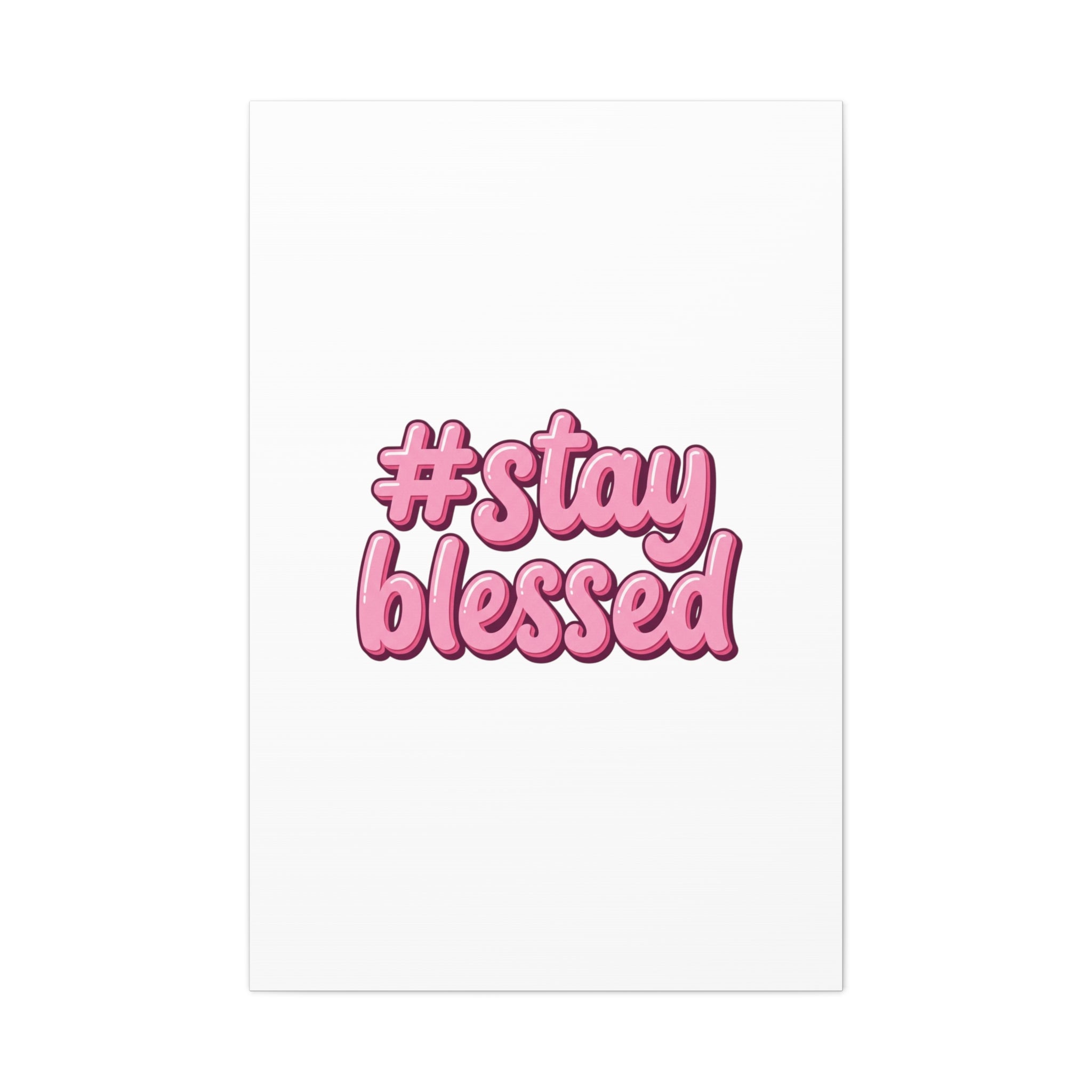 Stay Blessed Canvas, Christian Easter Scripture Wall Art | Pastel Faith Decor
