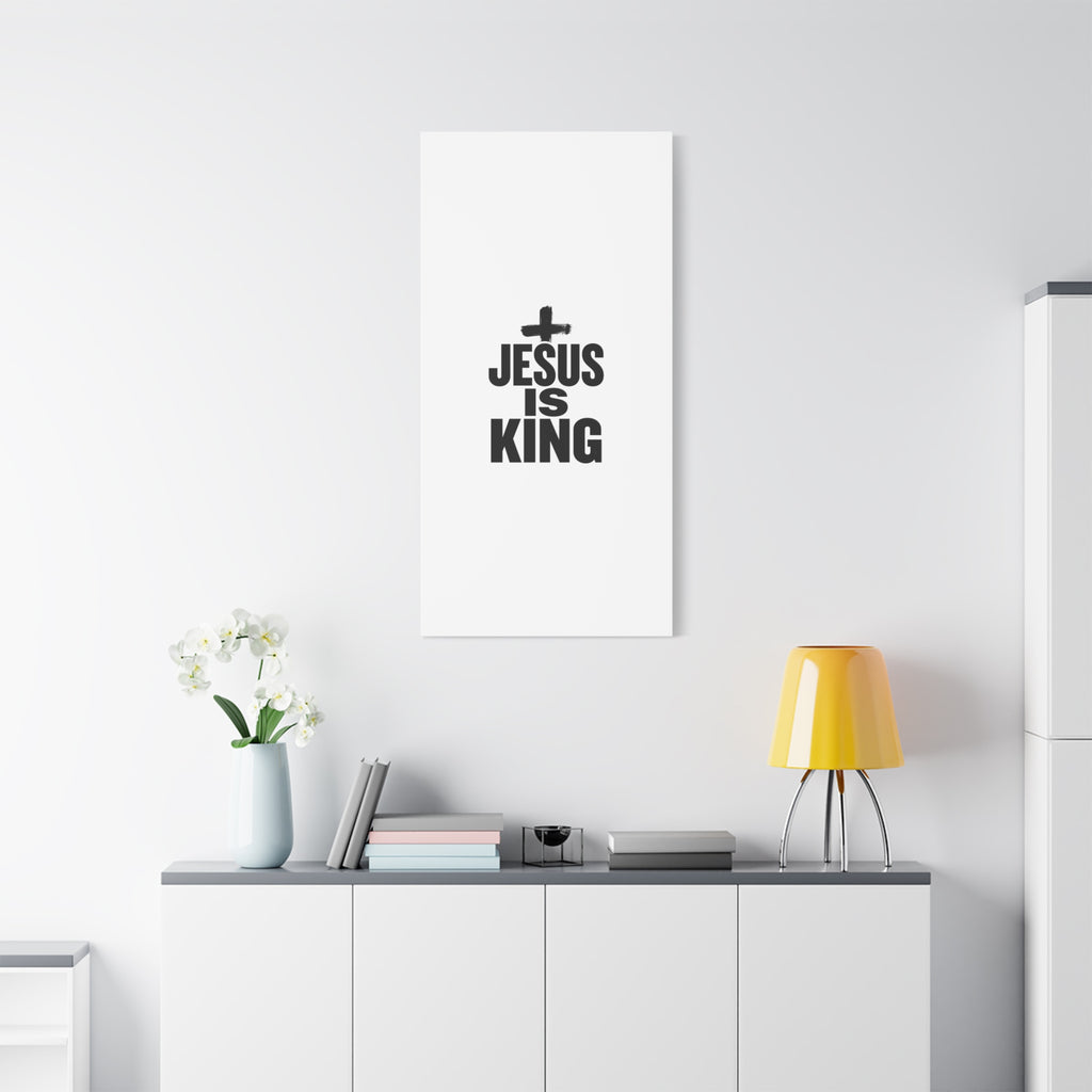 Jesus Is King Canvas | Christian Easter Wall Art, Faith Resurrection Decor