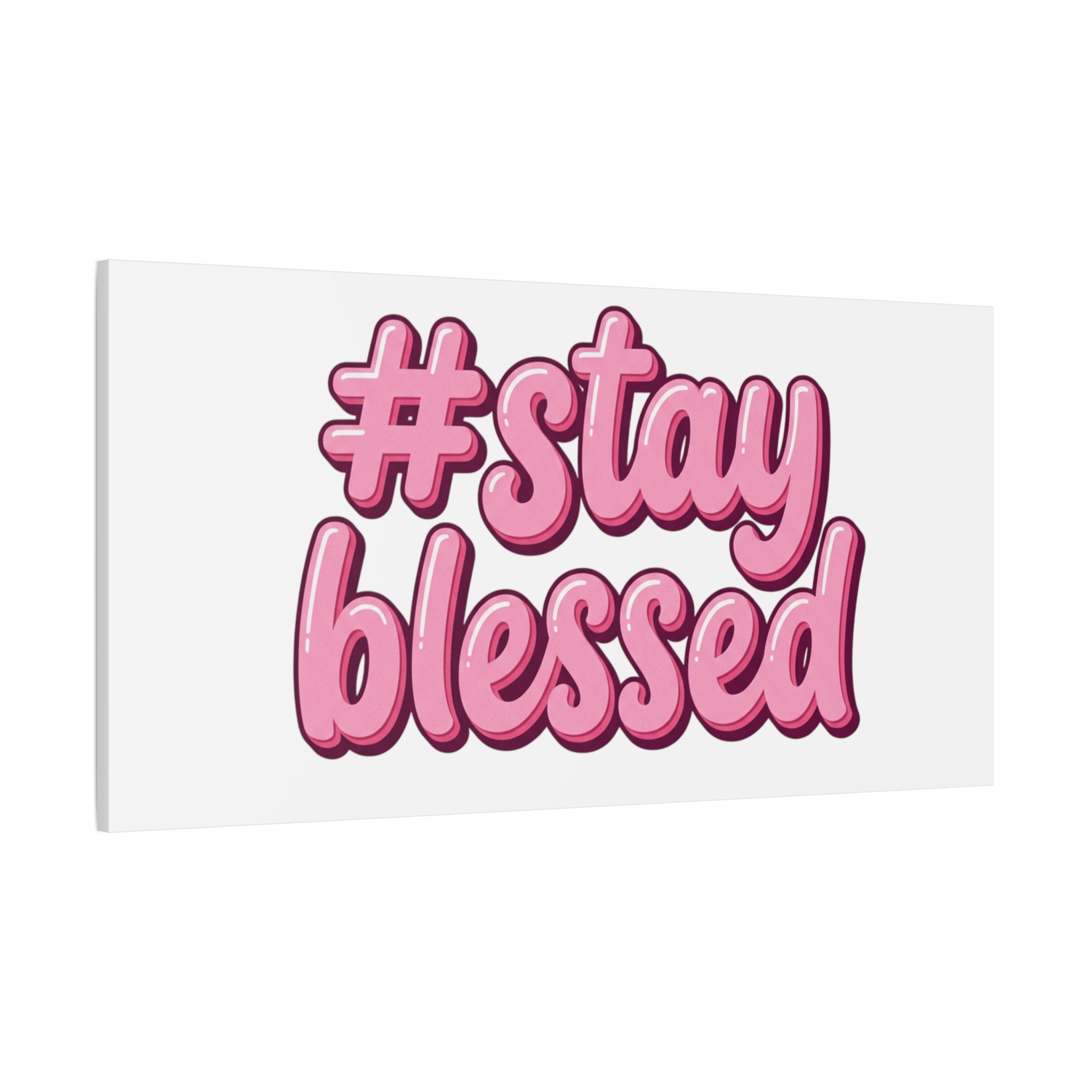 Stay Blessed Canvas, Christian Easter Scripture Wall Art | Pastel Faith Decor