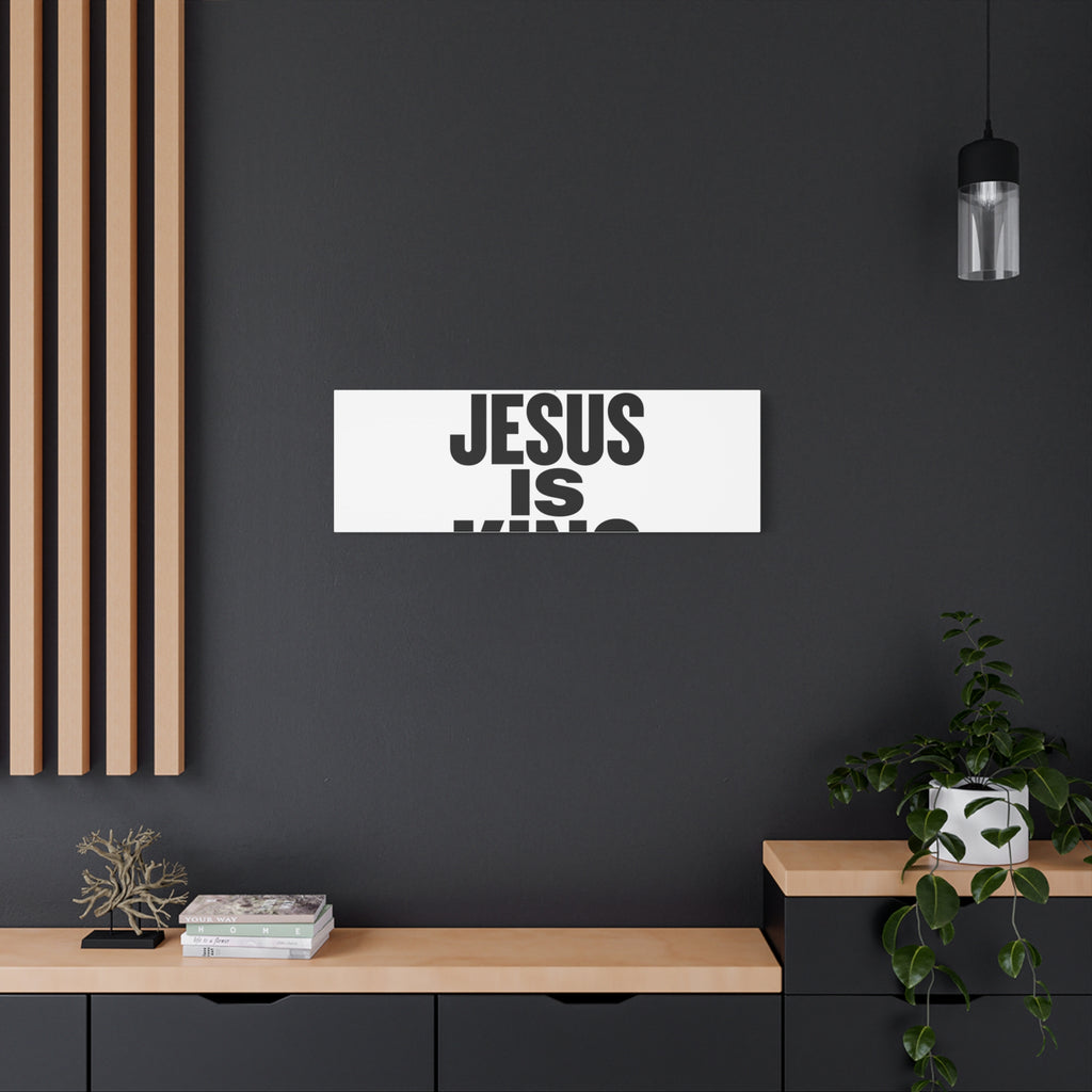 Jesus Is King Canvas | Christian Easter Wall Art, Faith Resurrection Decor