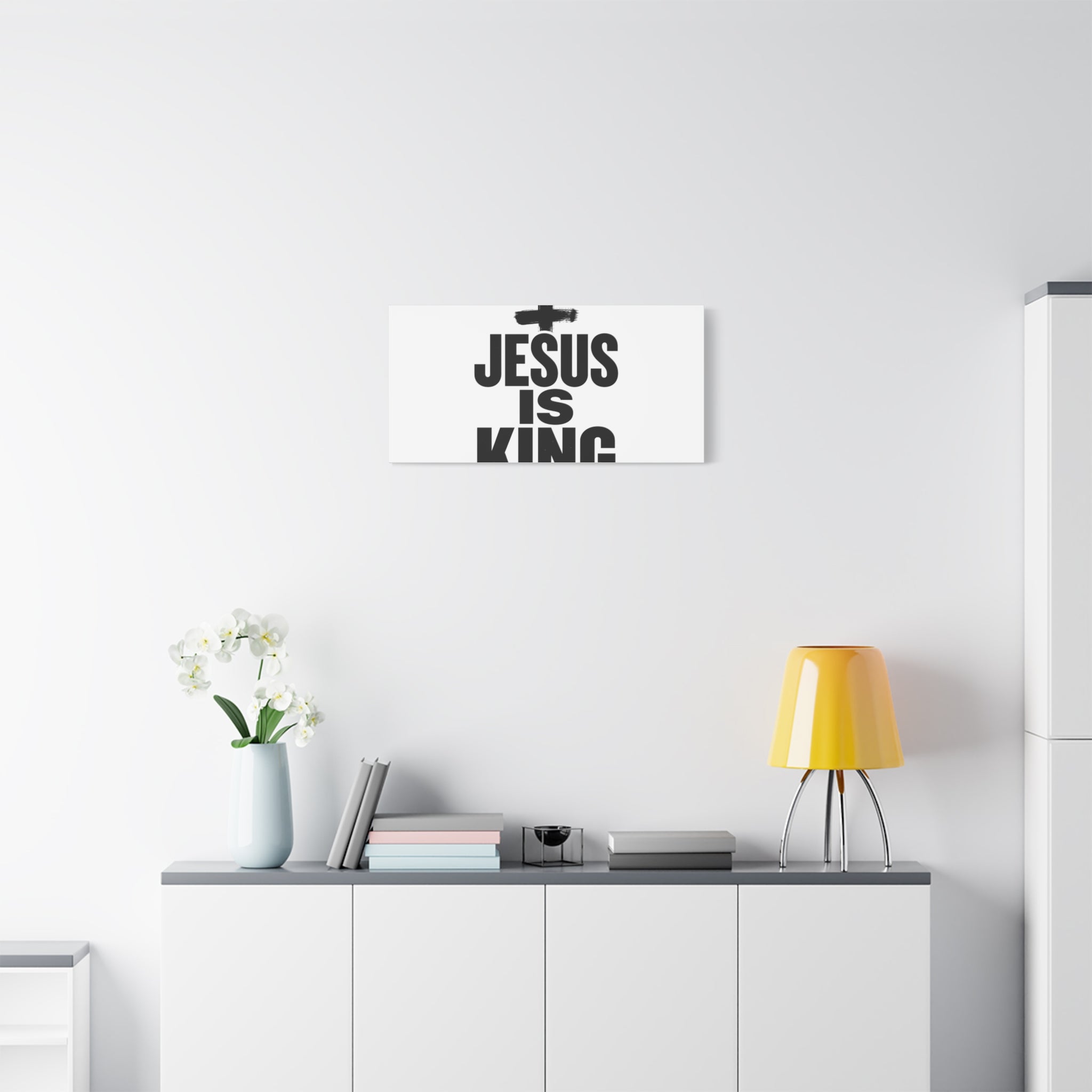 Jesus Is King Canvas | Christian Easter Wall Art, Faith Resurrection Decor