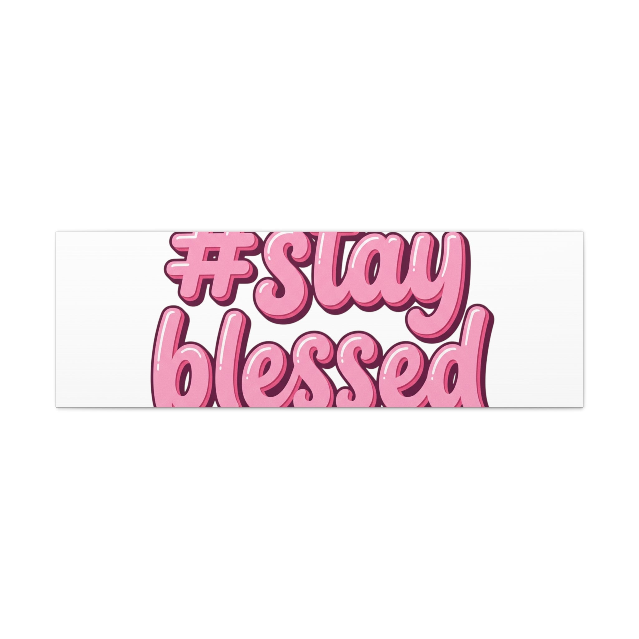 Stay Blessed Canvas, Christian Easter Scripture Wall Art | Pastel Faith Decor