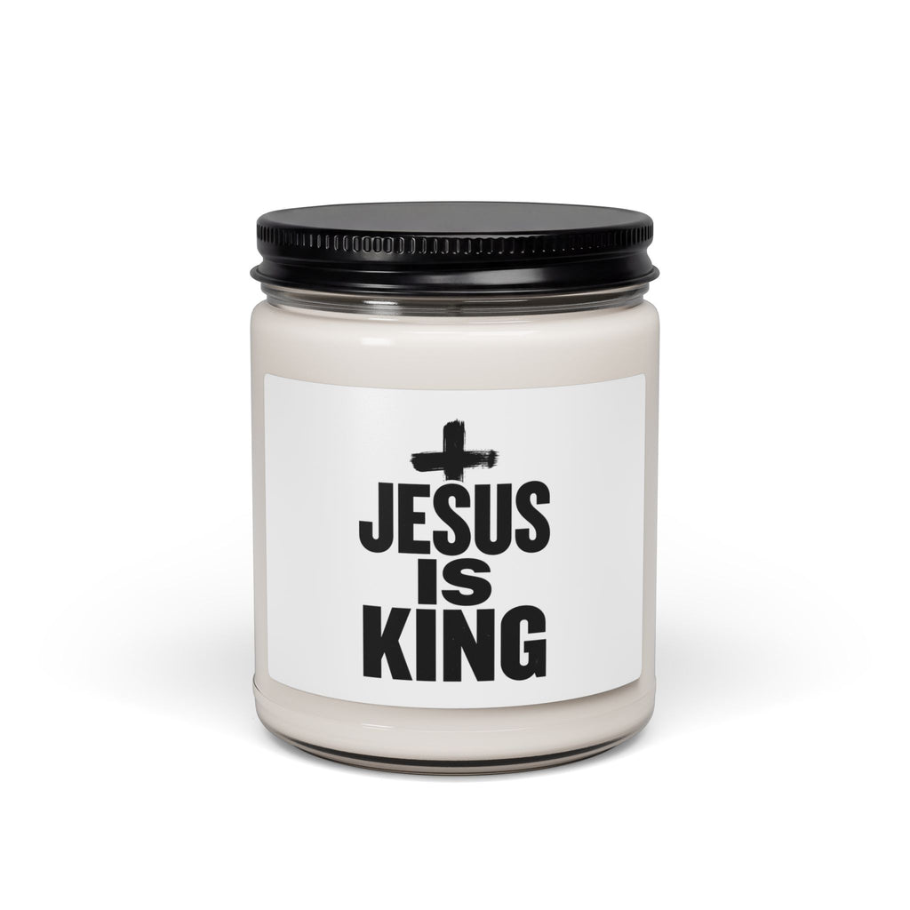 Jesus Is King Candle, Soy Jar Candle | Christian Easter, Resurrection Message