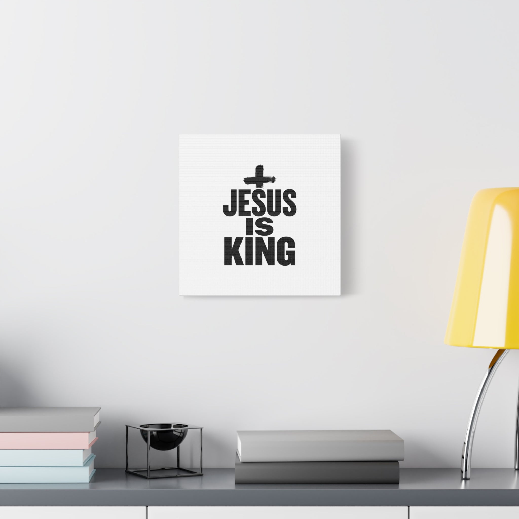 Jesus Is King Canvas | Christian Easter Wall Art, Faith Resurrection Decor