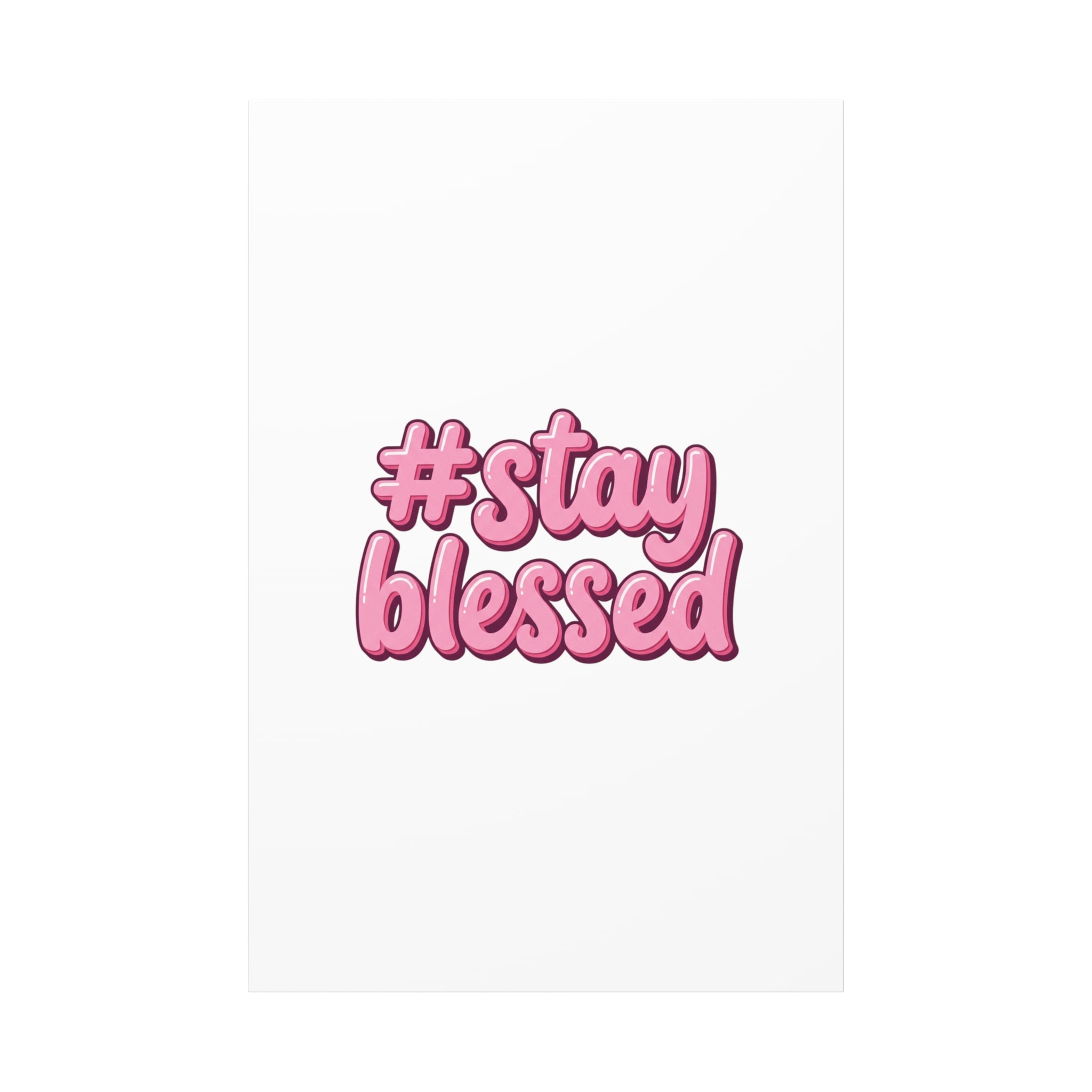 Stay Blessed Canvas, Christian Easter Scripture Wall Art | Pastel Faith Decor