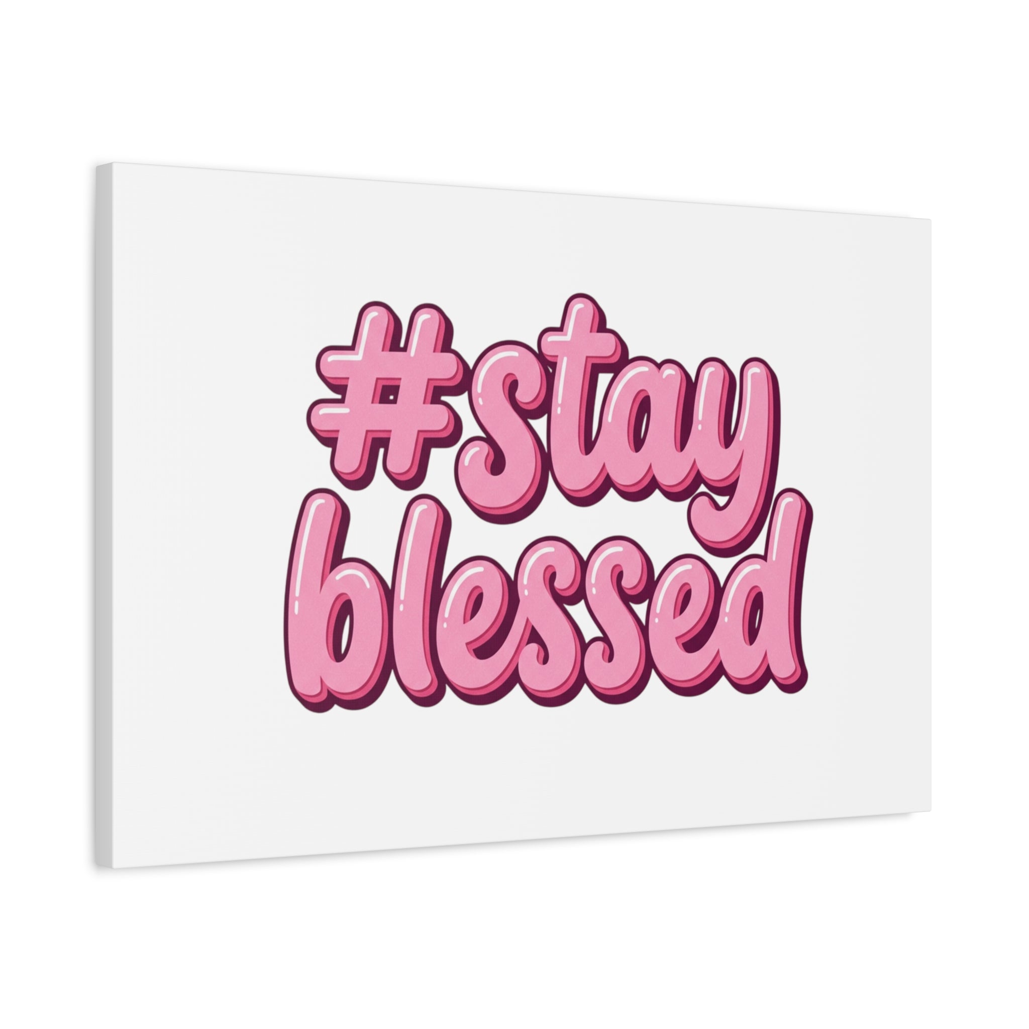 Stay Blessed Canvas, Christian Easter Scripture Wall Art | Pastel Faith Decor