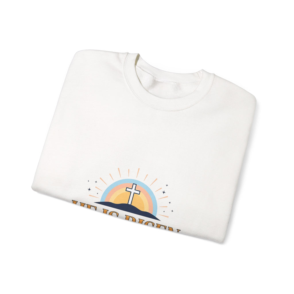 He Is Risen Crewneck Sweatshirt | Christian Easter, Resurrection Sweatshirt