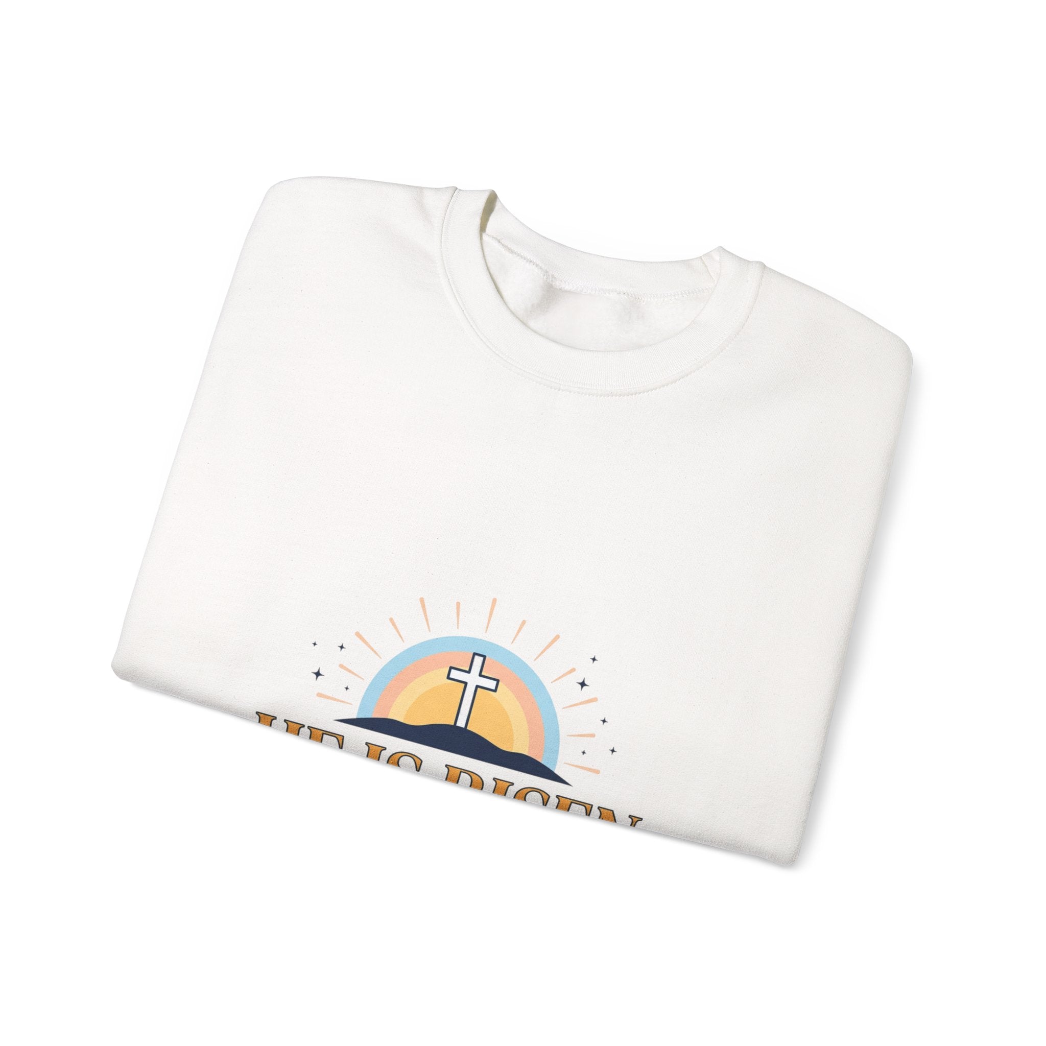 He Is Risen Crewneck Sweatshirt | Christian Easter, Resurrection Sweatshirt