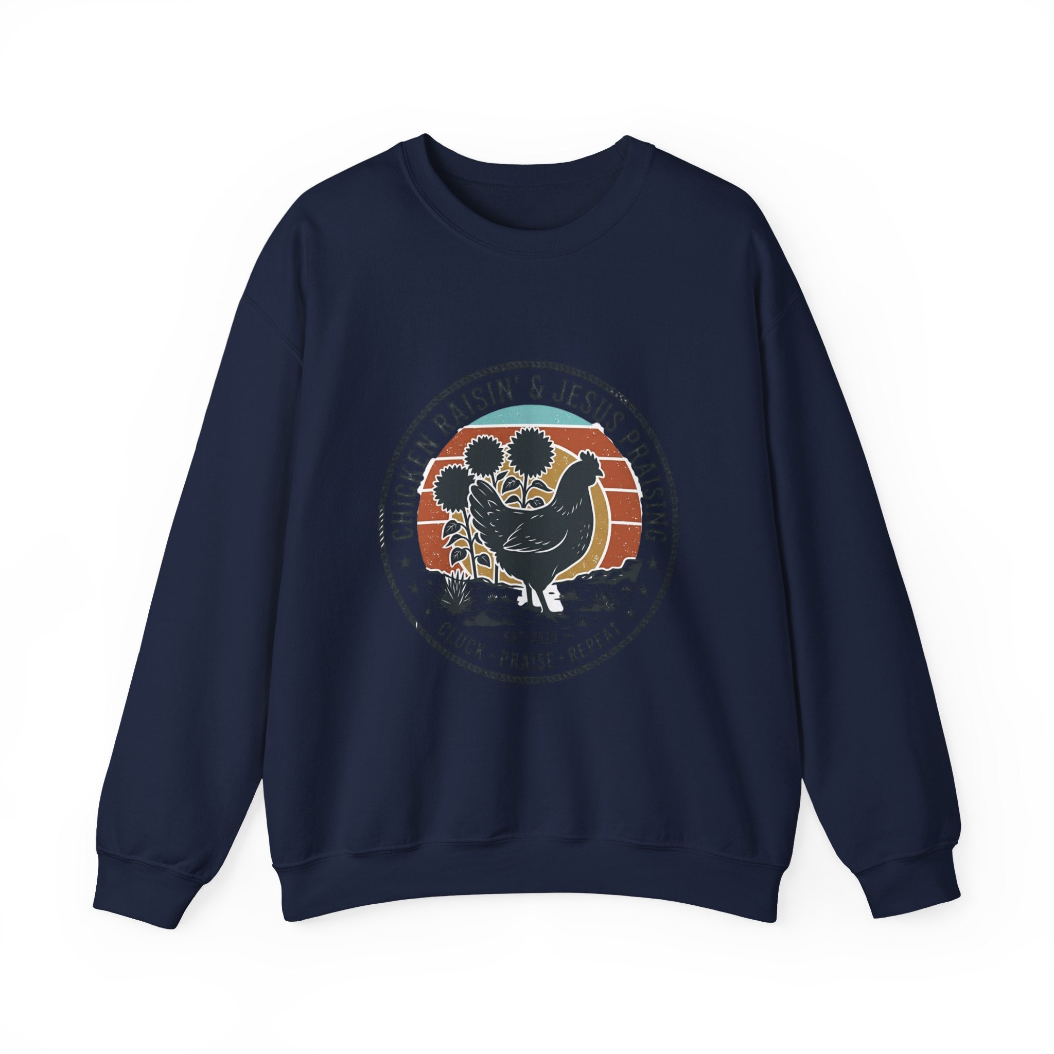 Chicken Raisin & Jesus Praisin Crewneck Sweatshirt | Western Americana, Vintage Rodeo